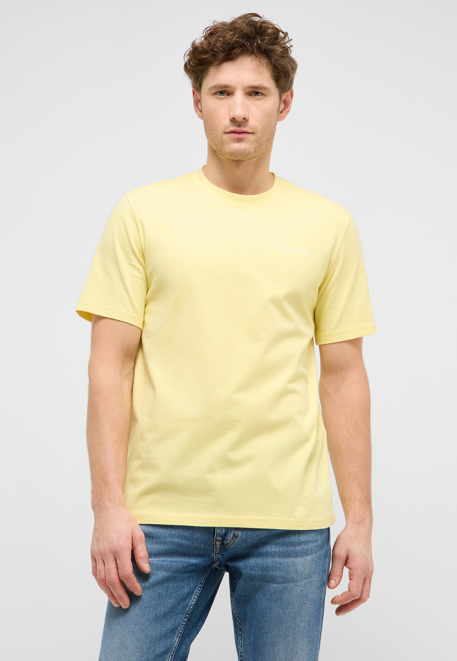 T-Shirt, Short Sleeve, Plain, Crew Neck, Yellow