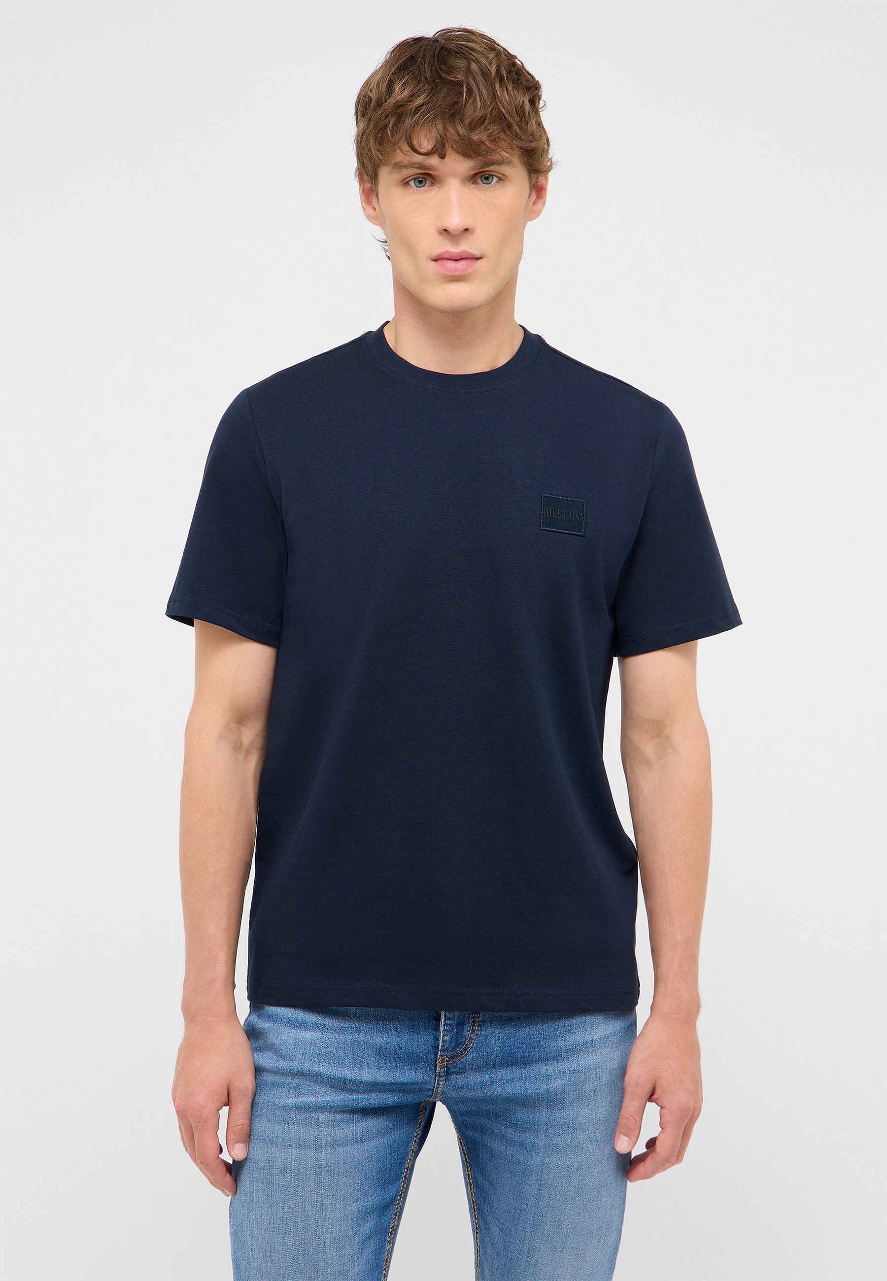 T-Shirt, Rundhals, Kurzarm, Navy, Uni