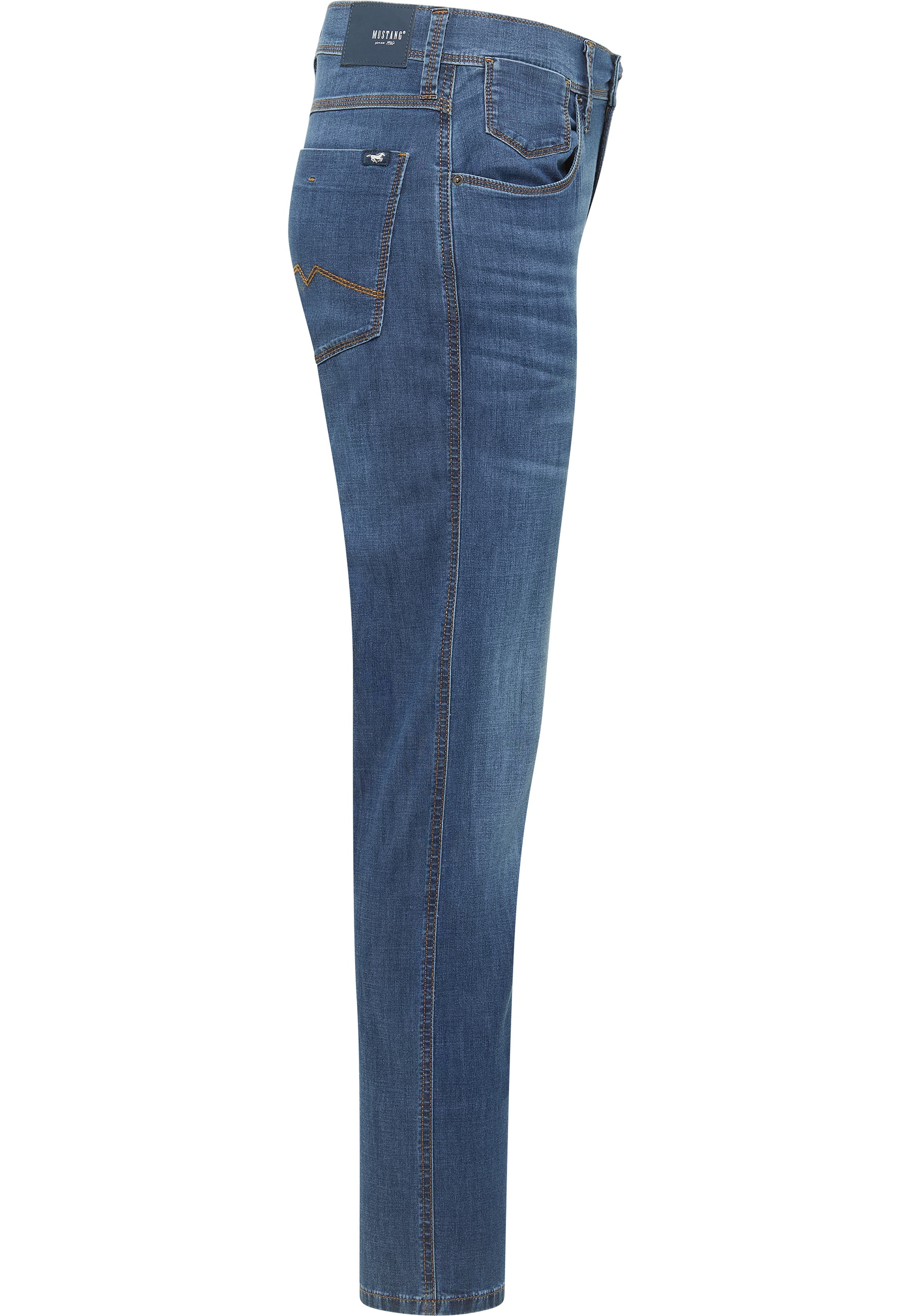 jeans, Denim, Straight leg, Blau, Rückentasche