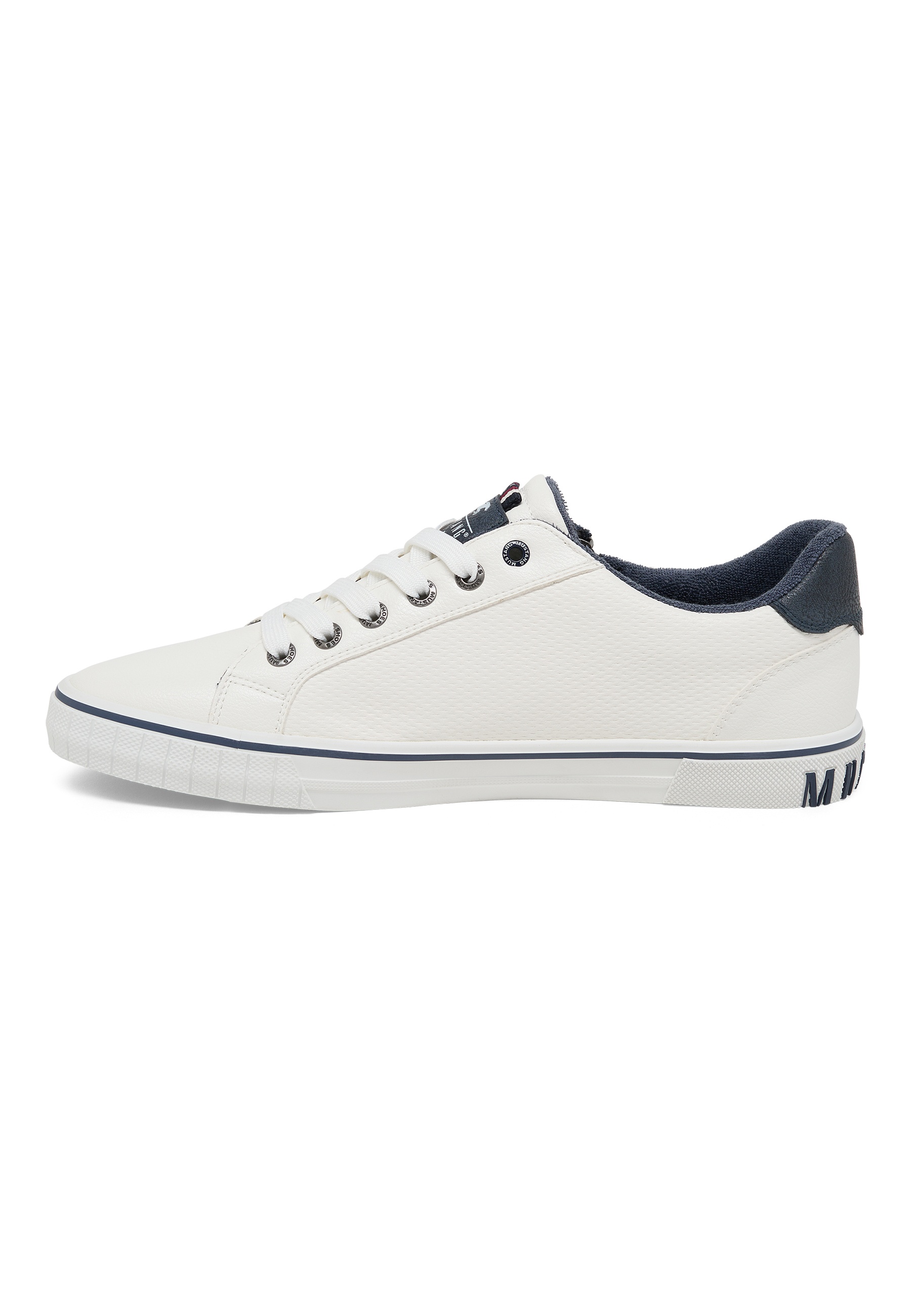 Sneaker, White, Low-cut, Lace-up, Canvas