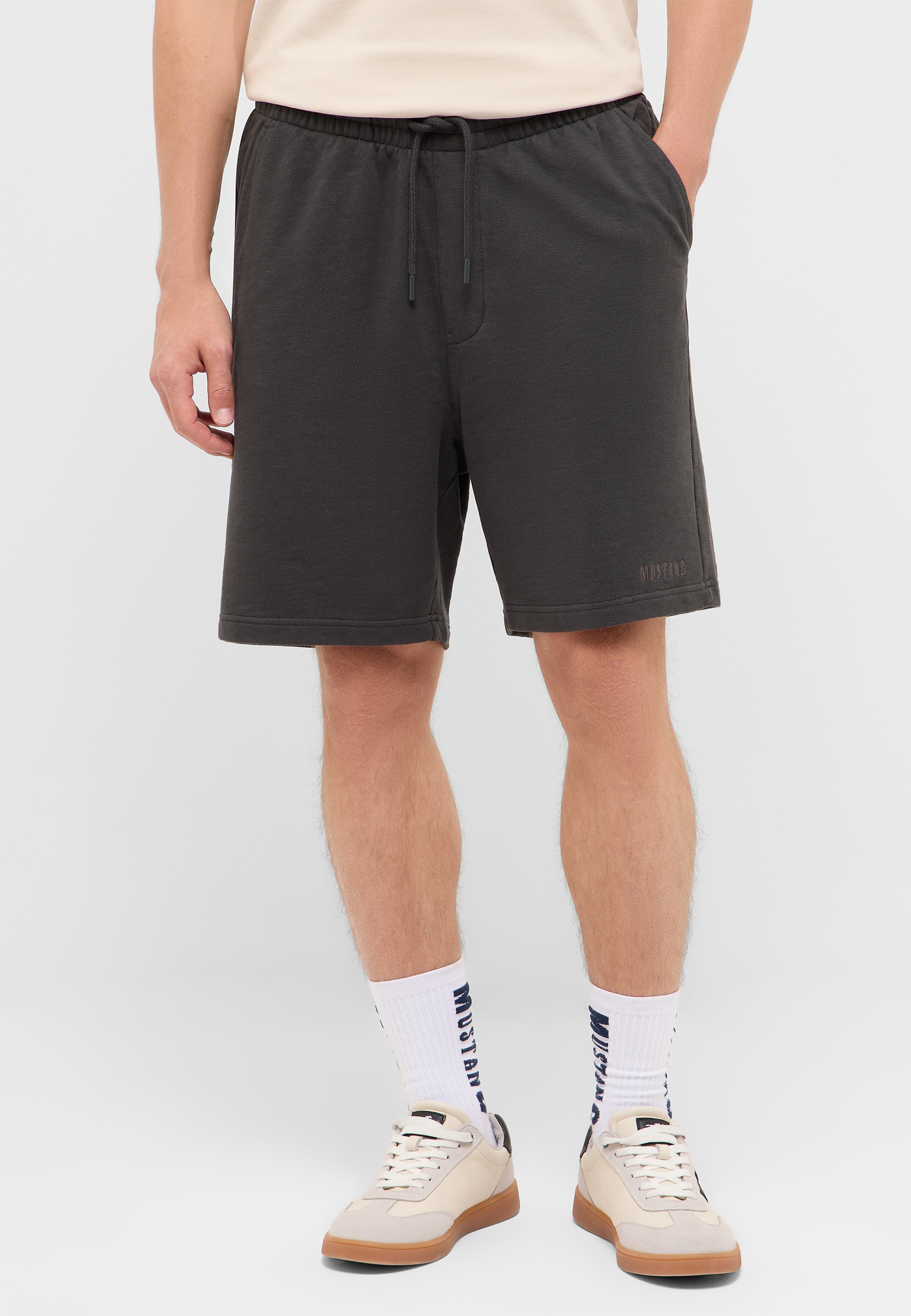 Hose, Kurze Hose, Jogginghose, Schwarz, Gürtelschlaufen