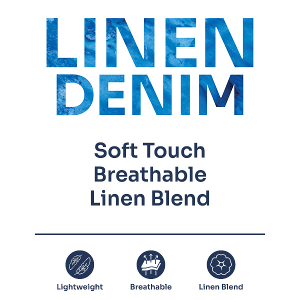 linen, denim, soft touch, breathable, blend