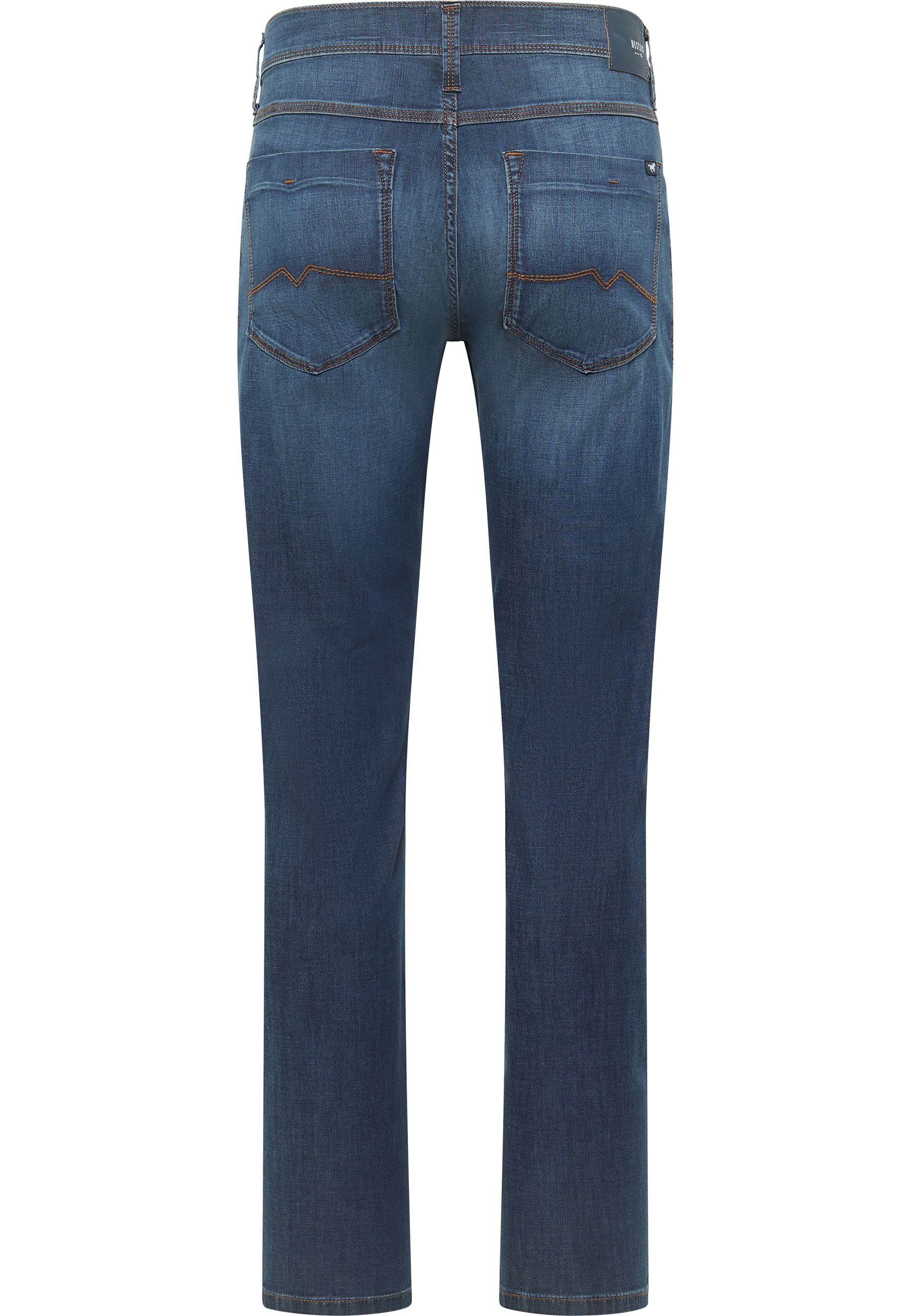 Jeans, Denim, Back pockets, Blue, Straight leg