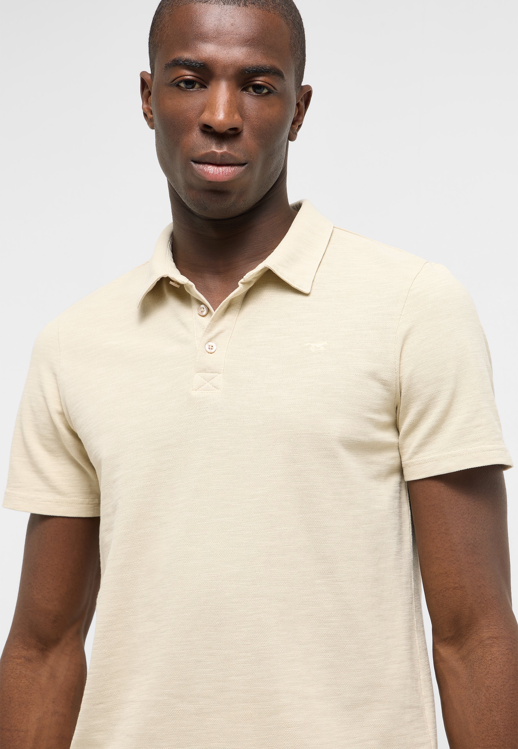 Polo, Beige, Piqué, Kurzarm, Hemd