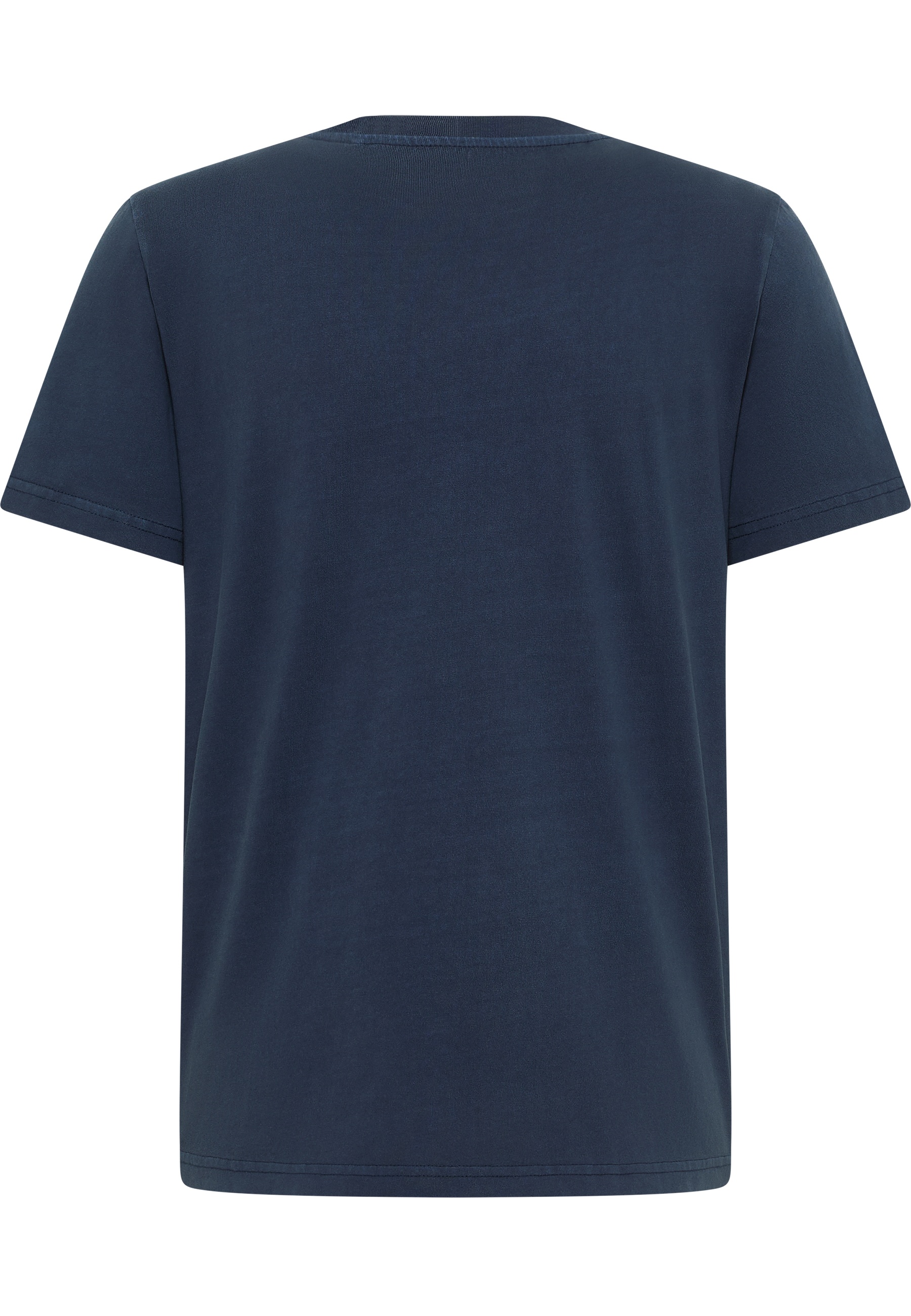 T-Shirt, Kurzarm, Unifarben, Navy, Baumwolle?