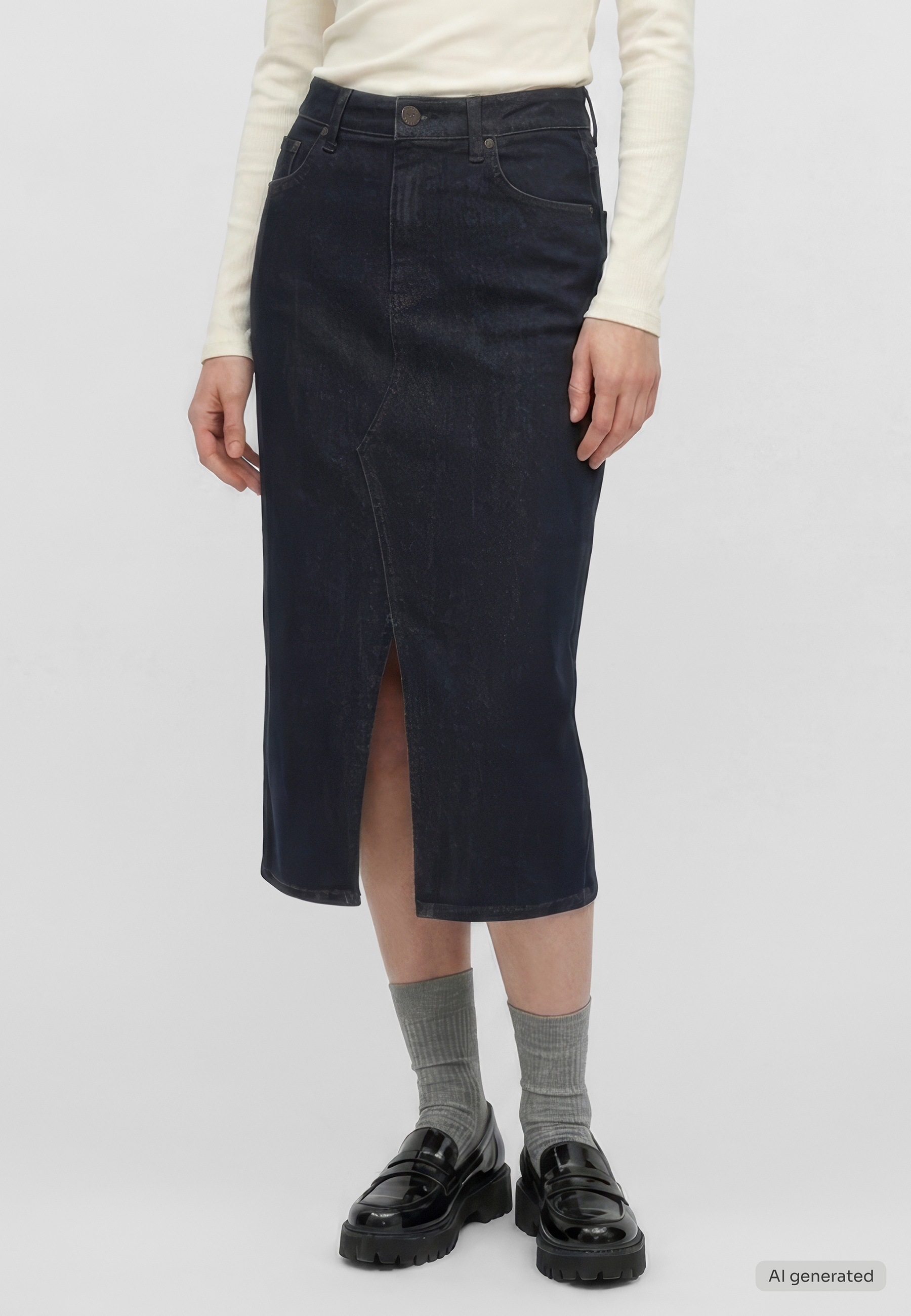 Jeans-Maxirock Style Eureka Denim Skirt