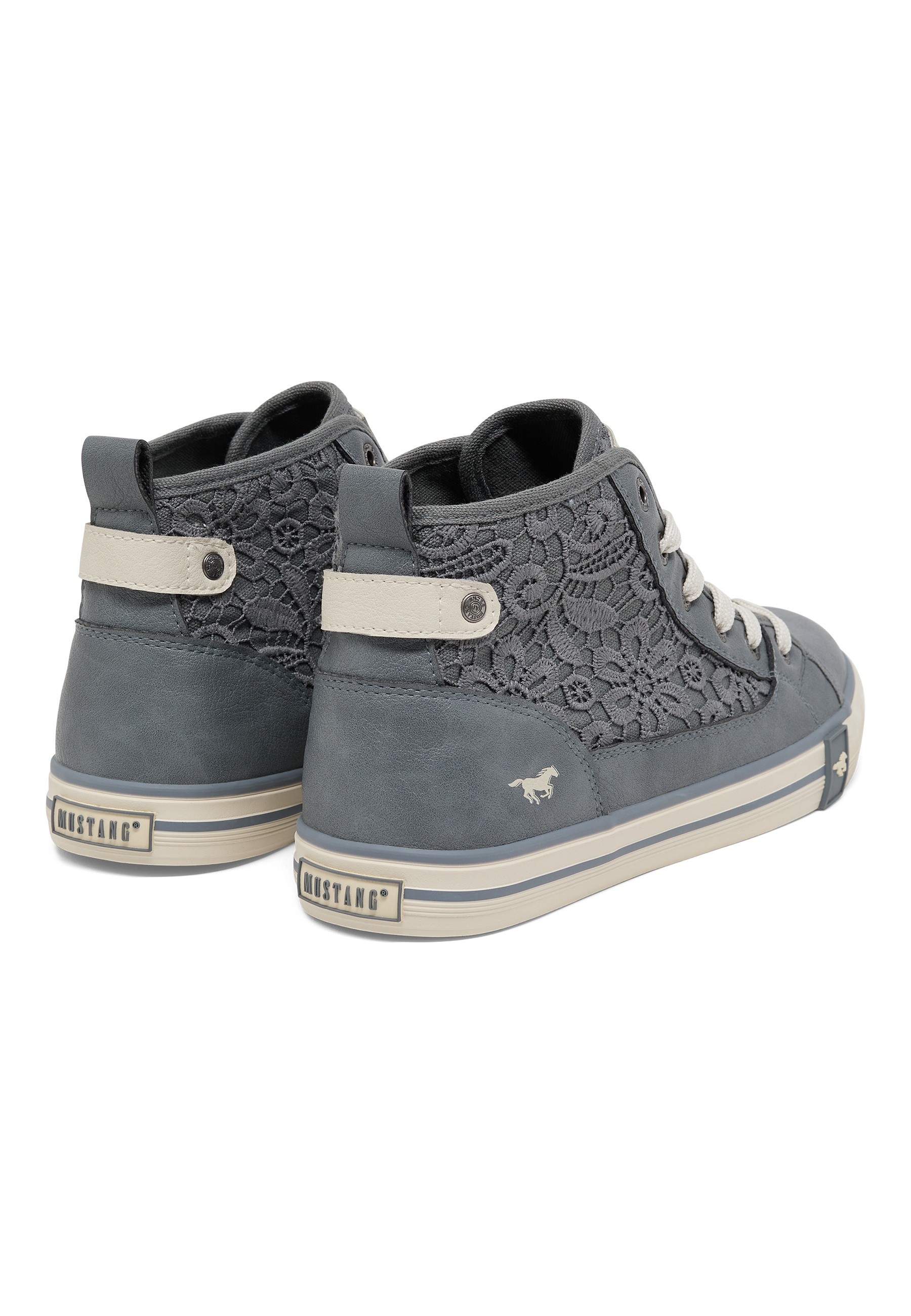 Sneaker, Spitze, Grau, Sportlich, Mustang-Logo