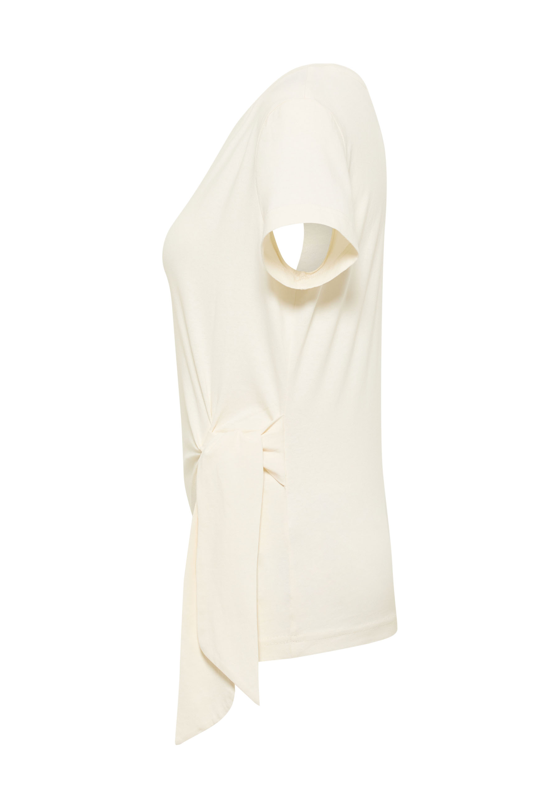 T-Shirt, Kurzarm, Hemd, Weiß, Knotentail