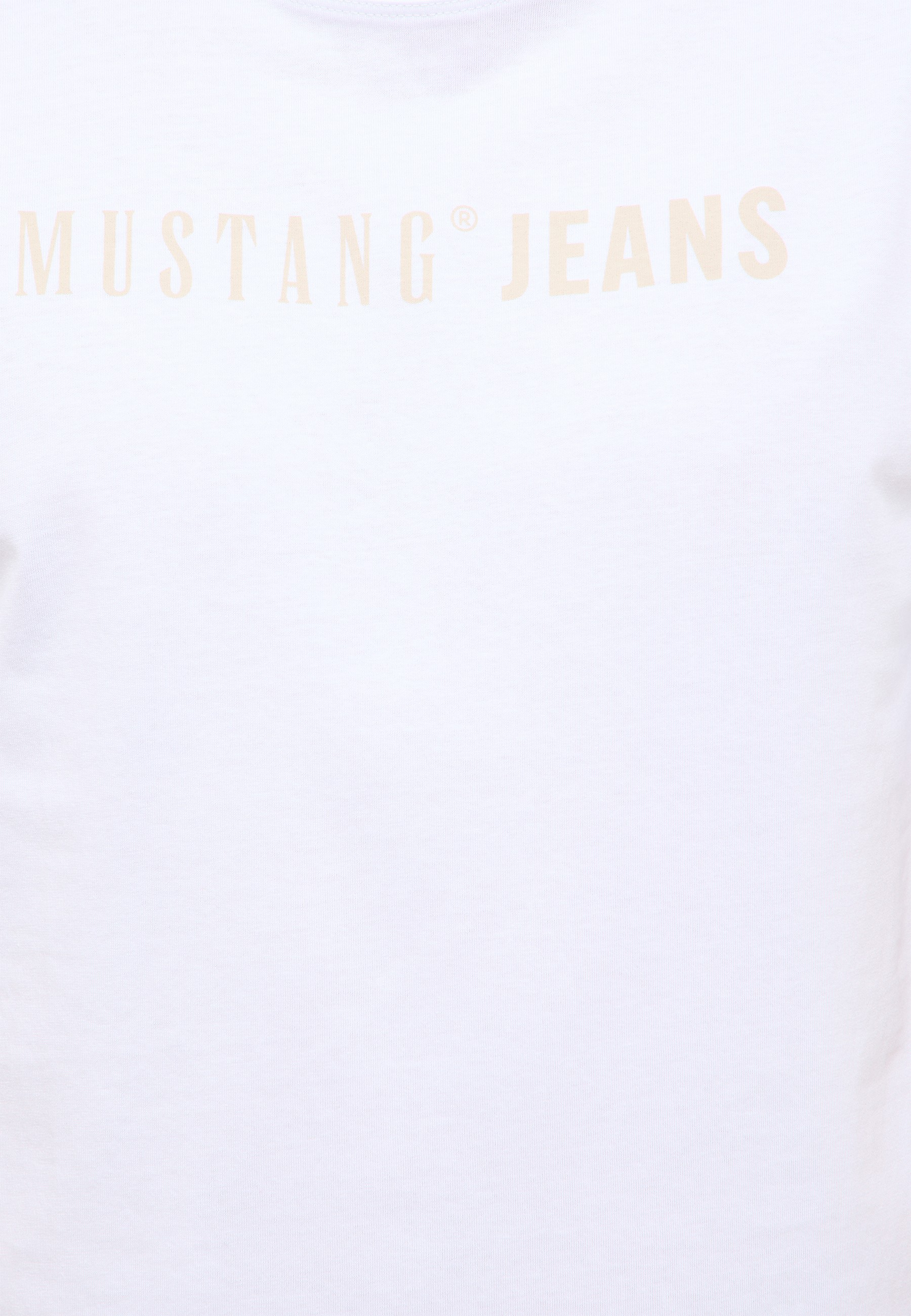 weiß, T‑Shirt, Aufdruck, lässig, Logo