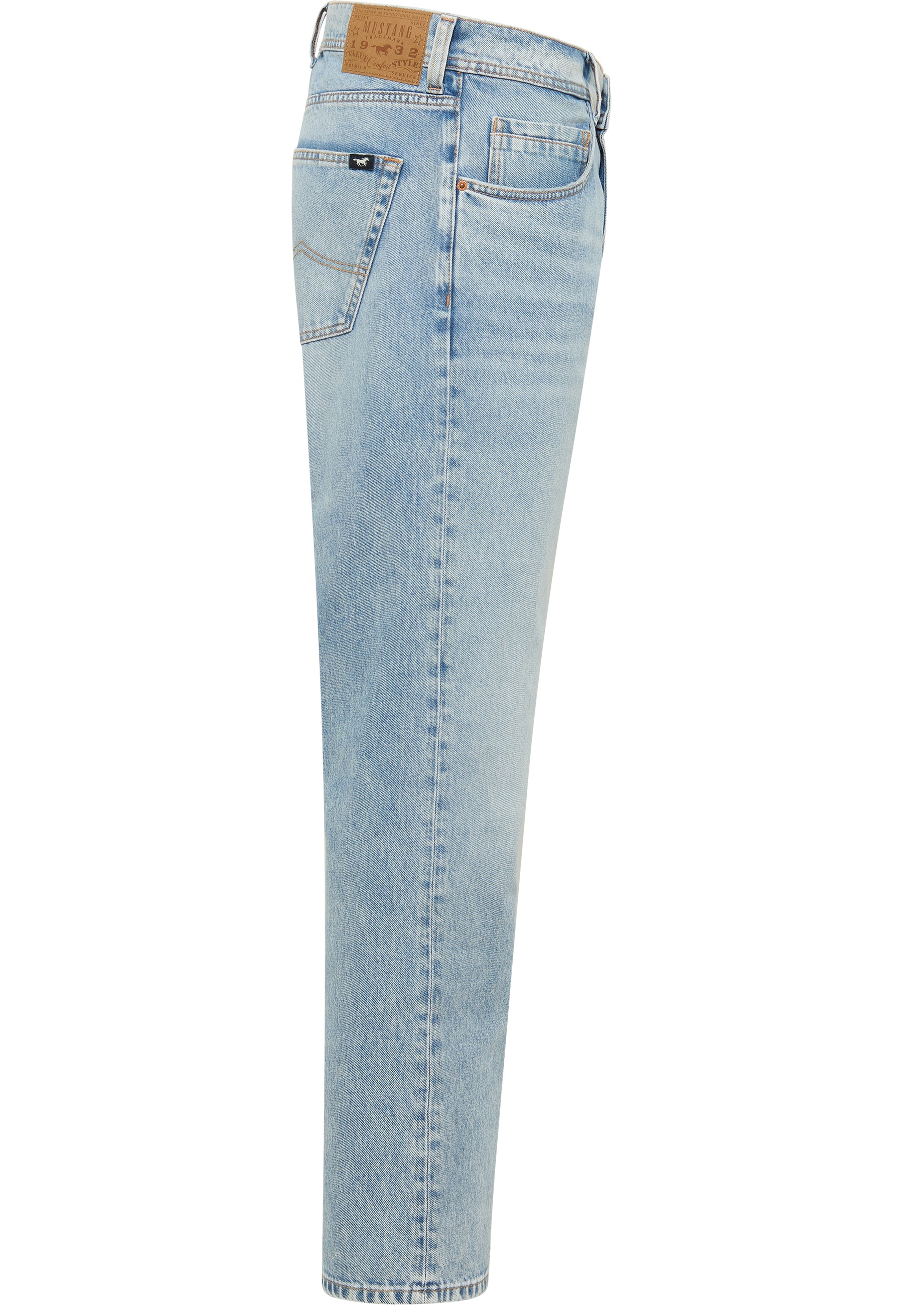 Jeans, Helle Waschung, Denim, Straight Leg, Hintertasche