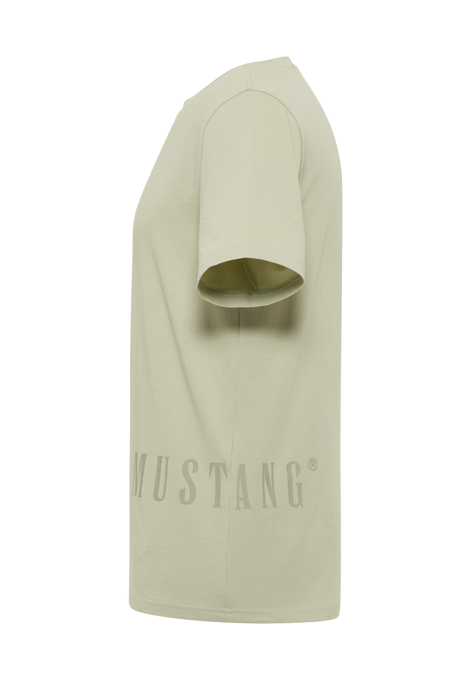 T-Shirt, Beige, Kurzarm, Rundhals, Mustang