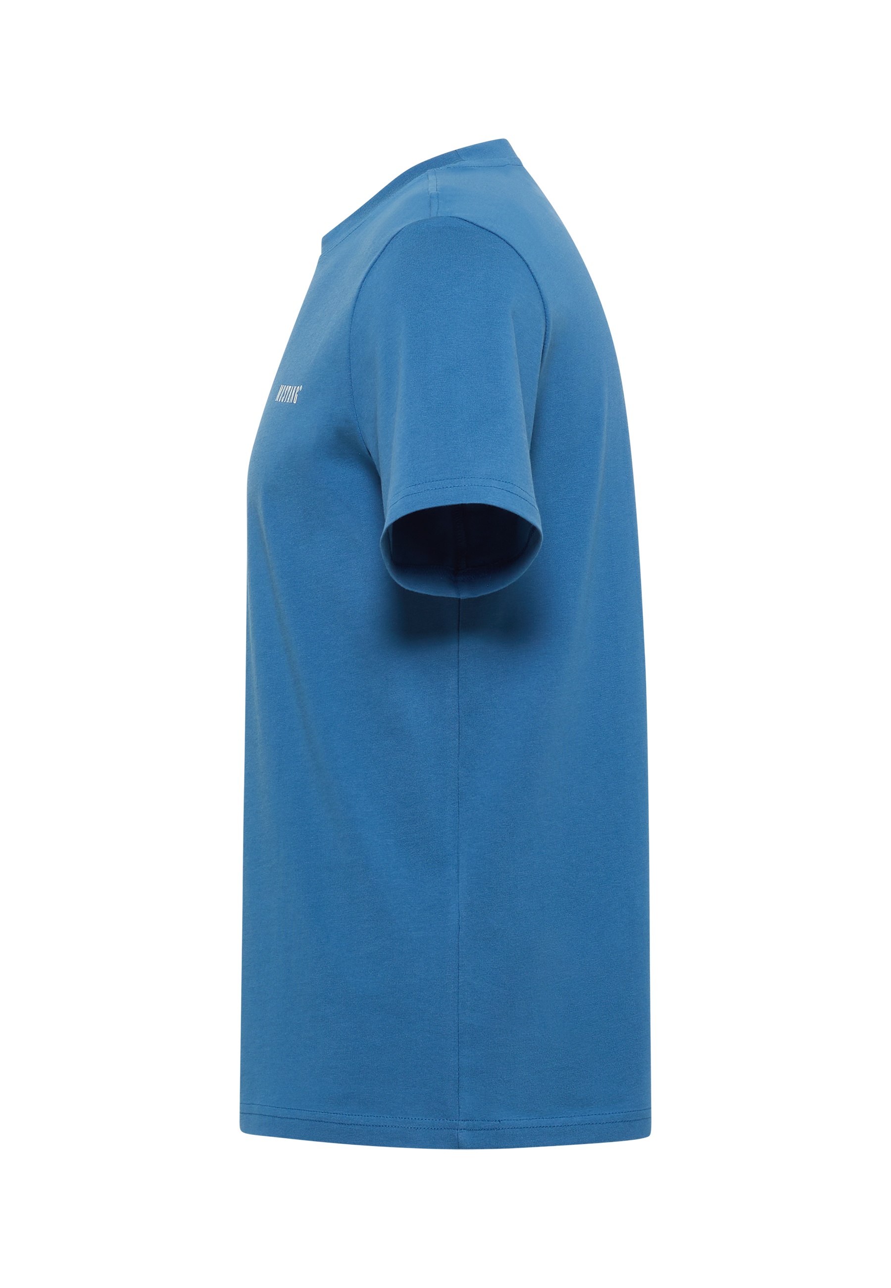 T-Shirt, Kurzarm, Einfarbig, Baumwolle, Blau