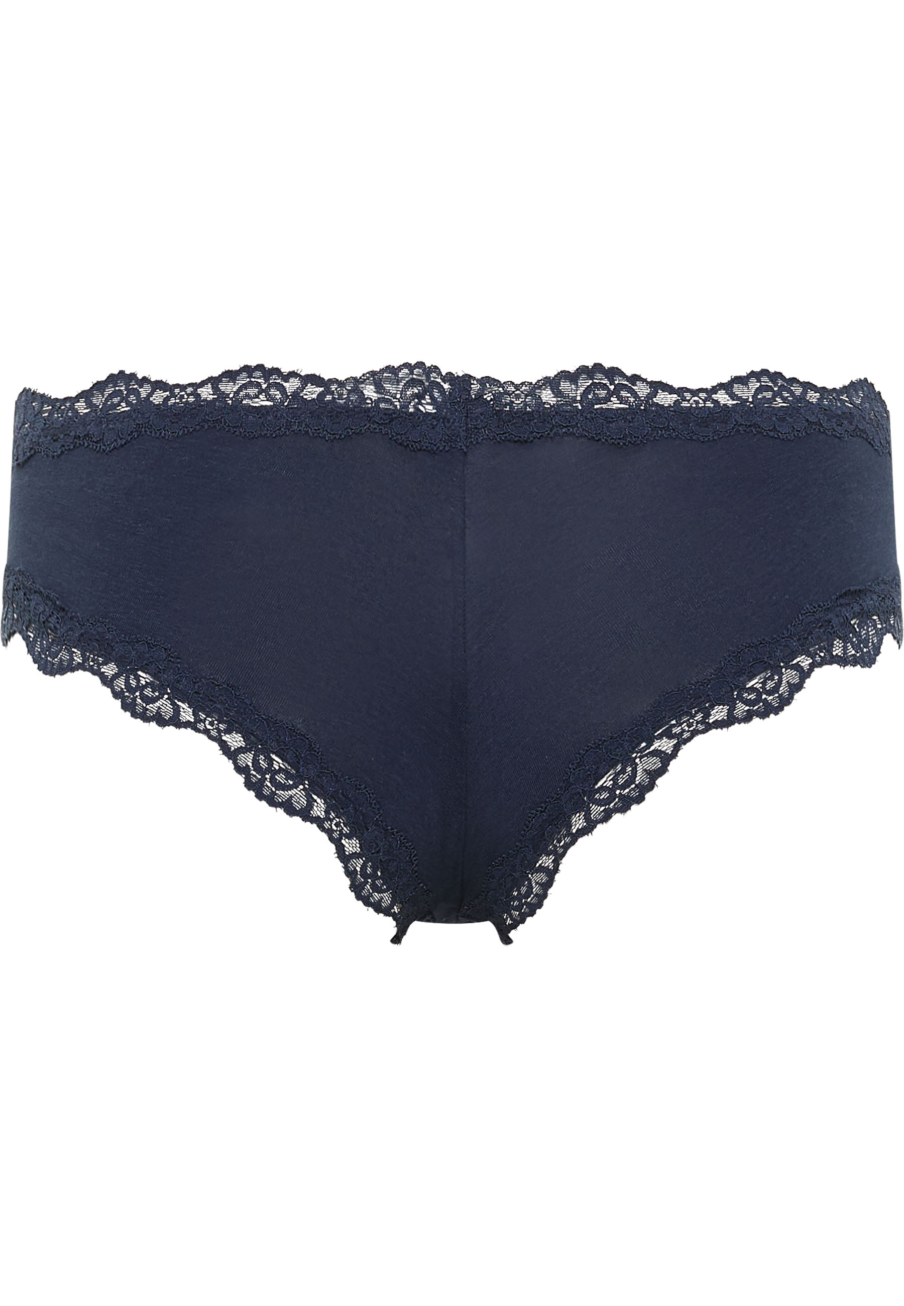 unterhose, bikini-slip, Spitze, marineblau, Lycra