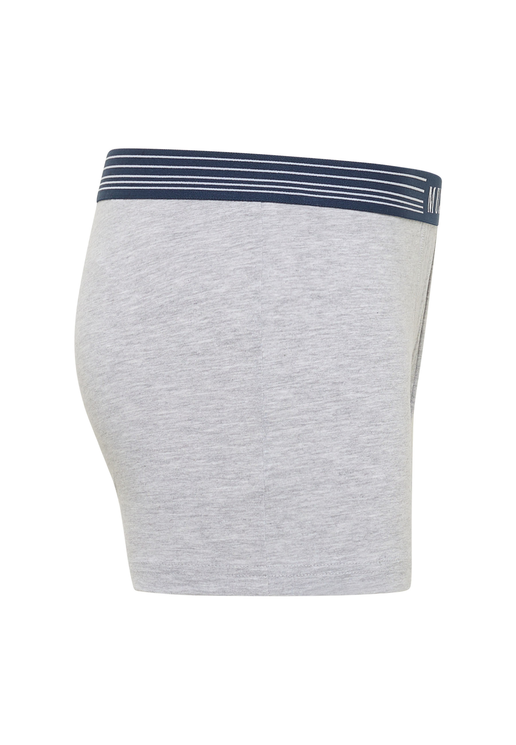 Unterwäsche, Boxer, Shorts, Grau, Streifenbündchen