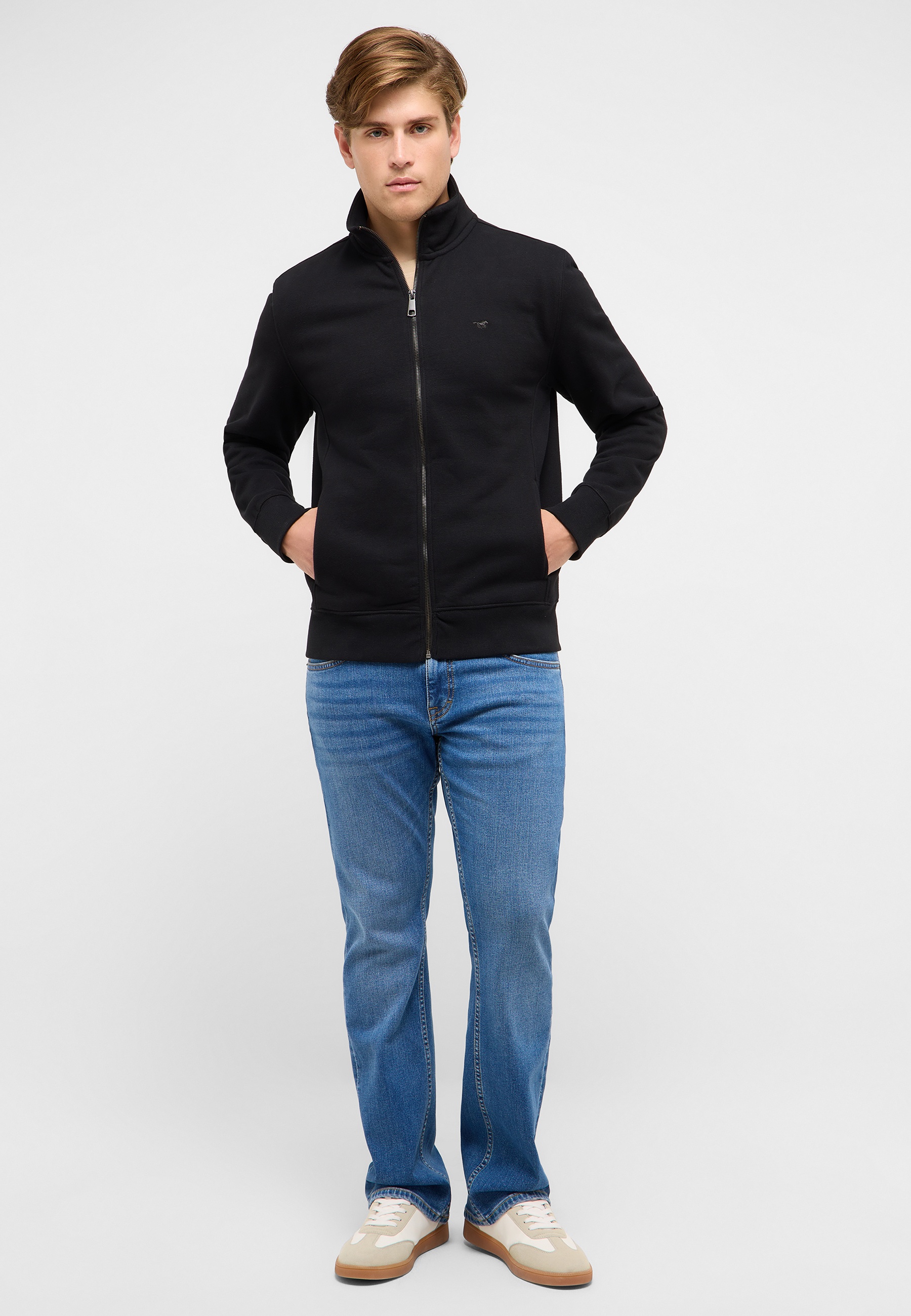 Hosen, Jacke, Jeans, Langarm, Person