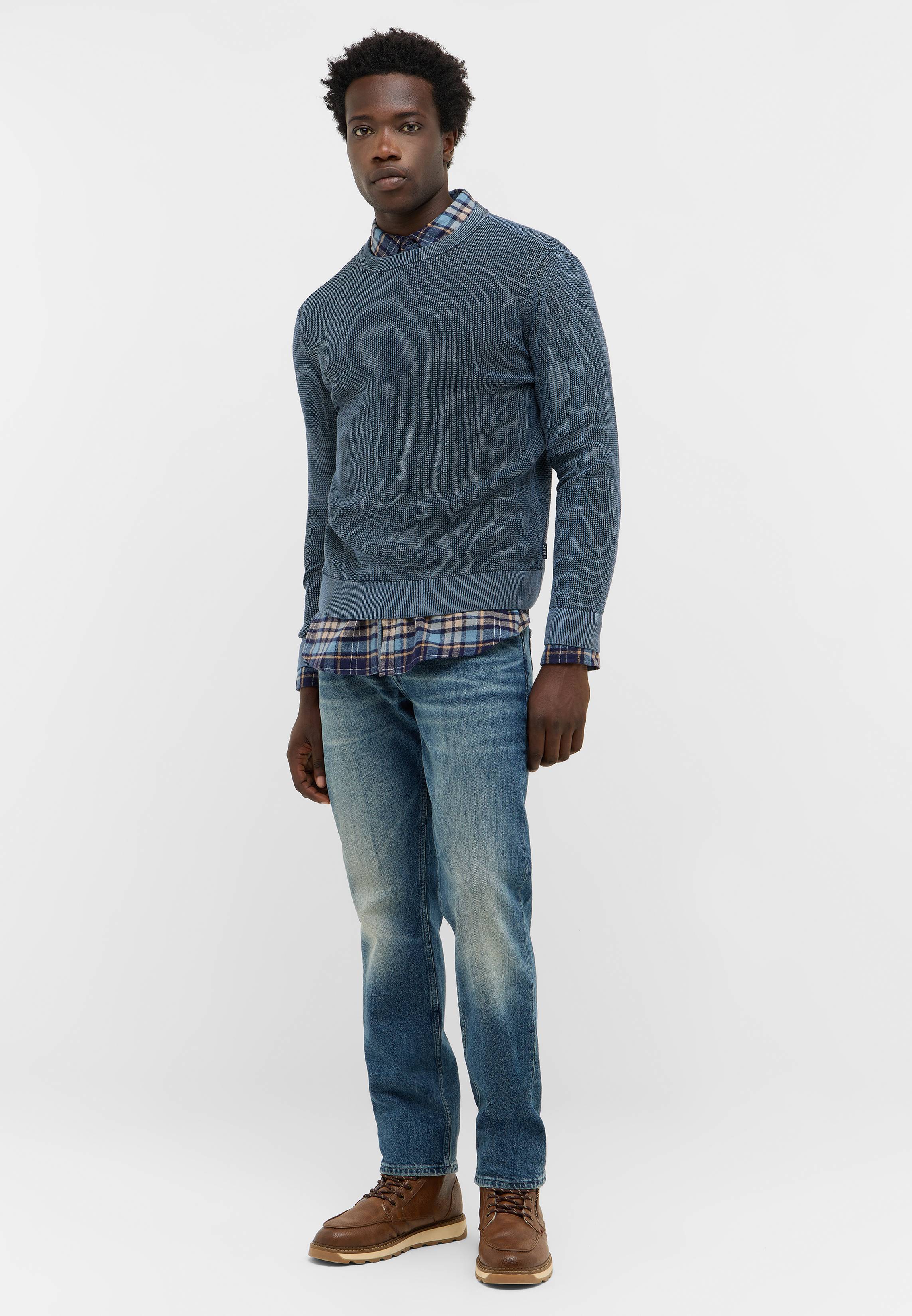 Hosen, Langarm, Stehend, Jeanshose, Pullover