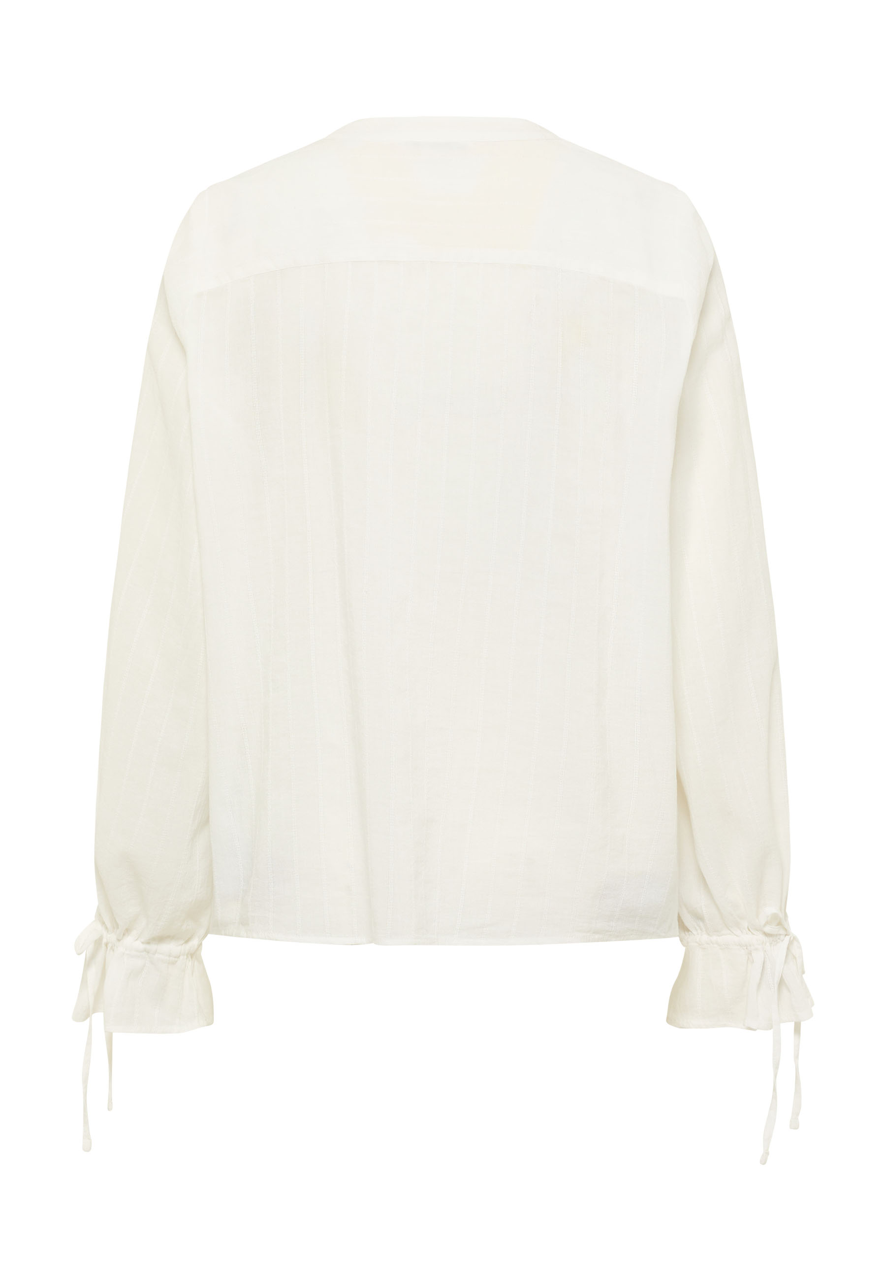 bluse, weiß, langarm, Rippstrick, Tailleabschluss