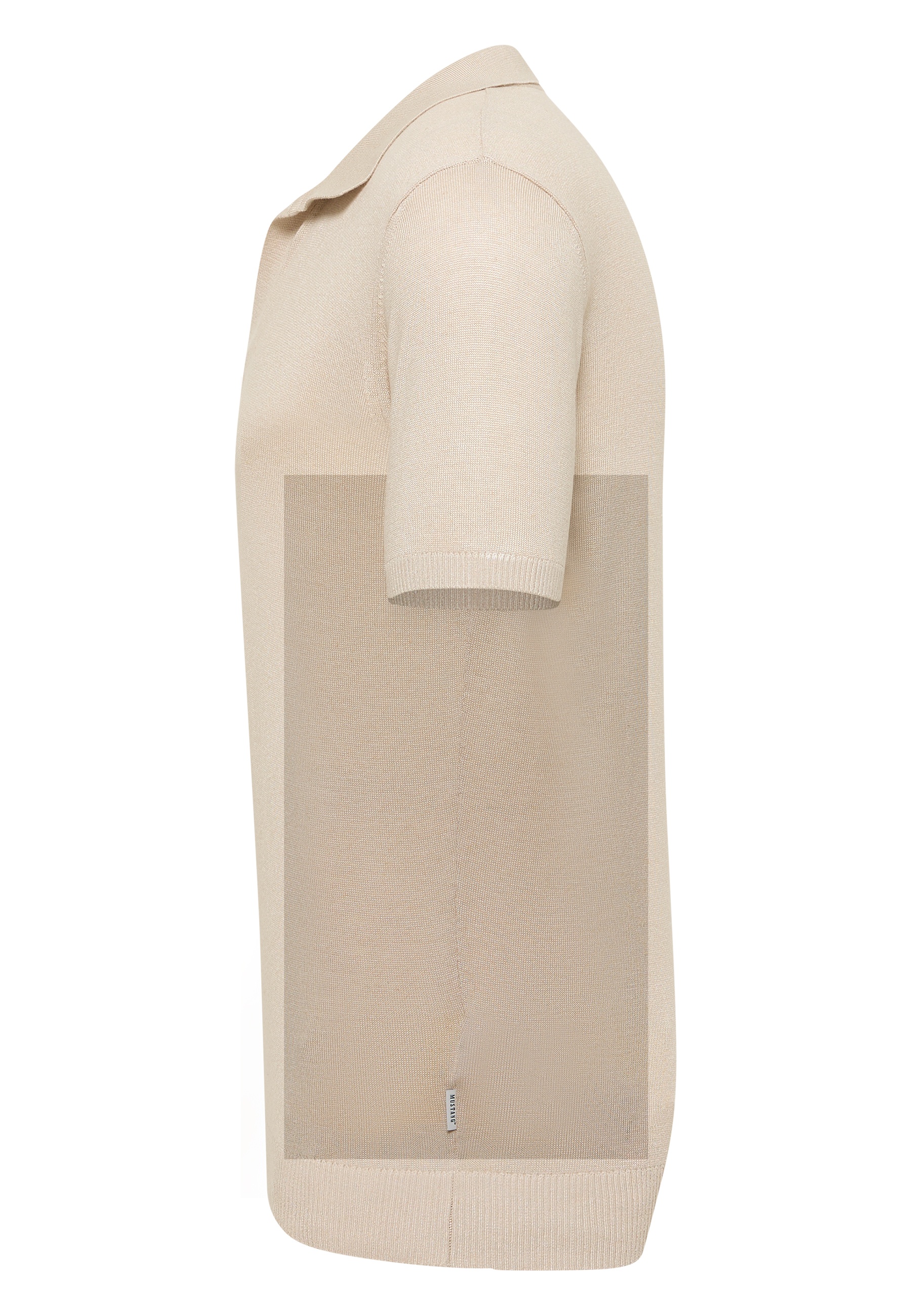 Polohemd, Kurzarm, Beige, Knitwear, Kragen