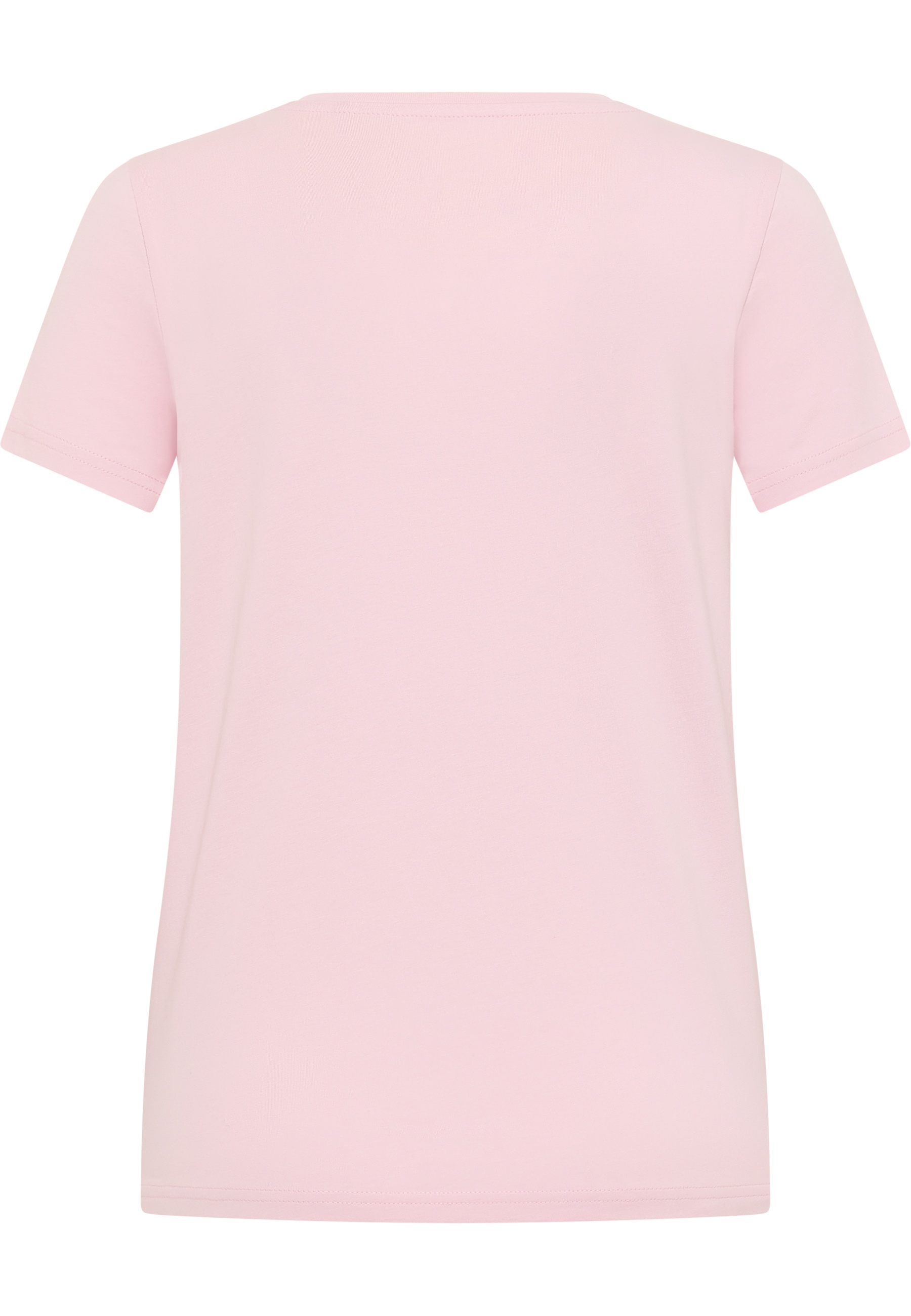 T-Shirt, Kurzarm, Rundhals, unifarben, Pastellrosa