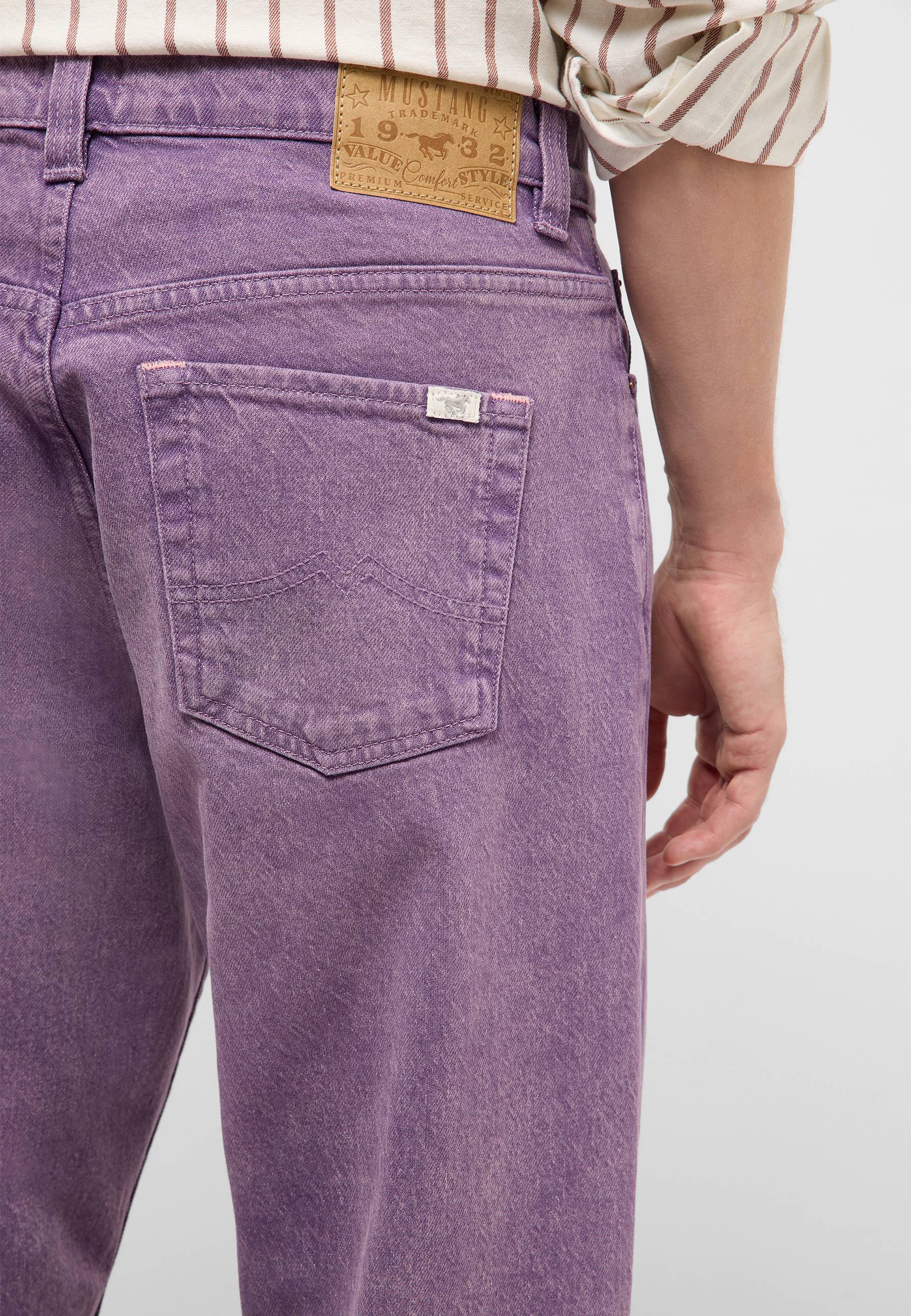 jeans, lila, Back pocket, Rückseite, Baumwolle?