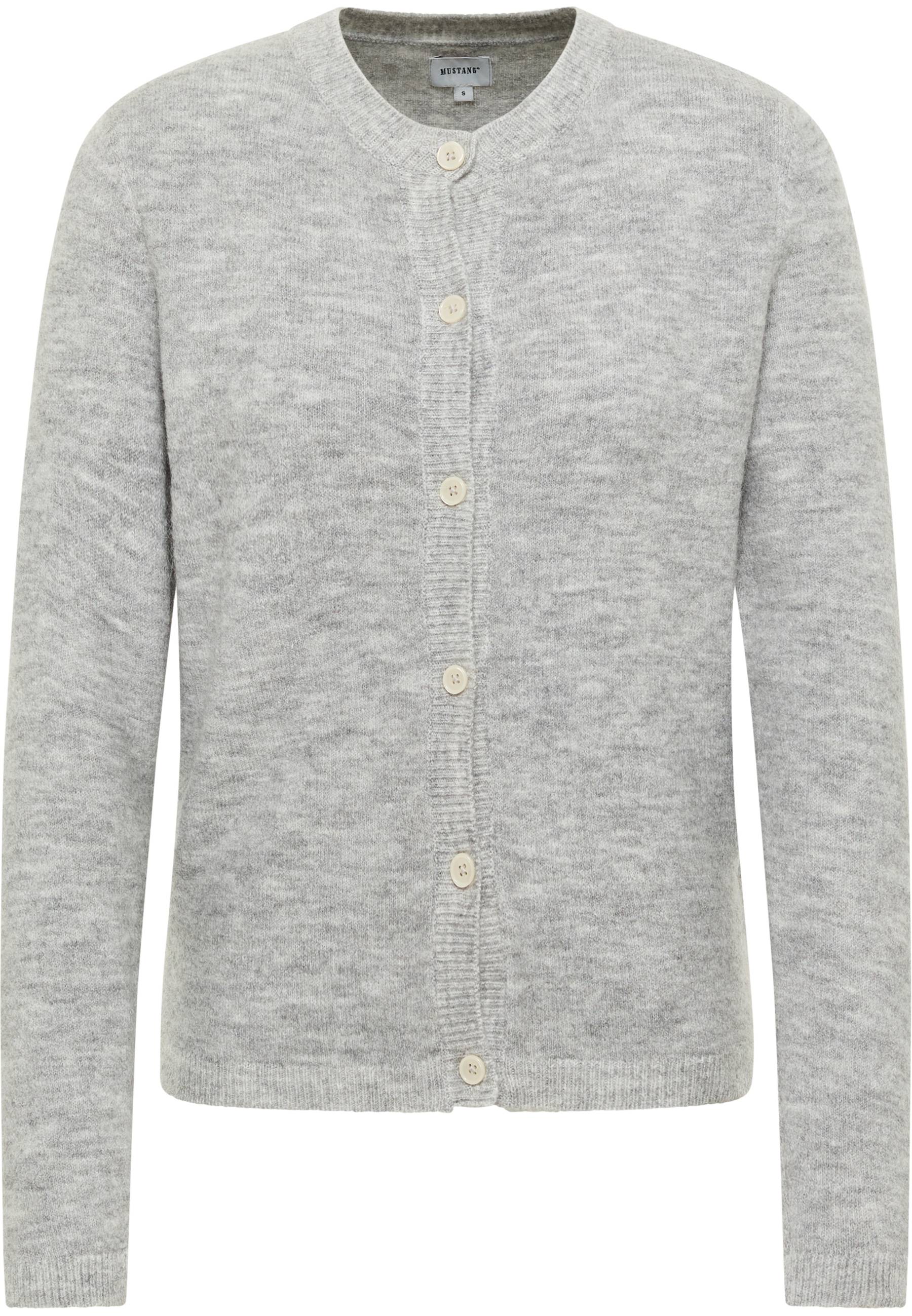 Mustang Damen Langarmcardigan Style Dorothy, grau meliert