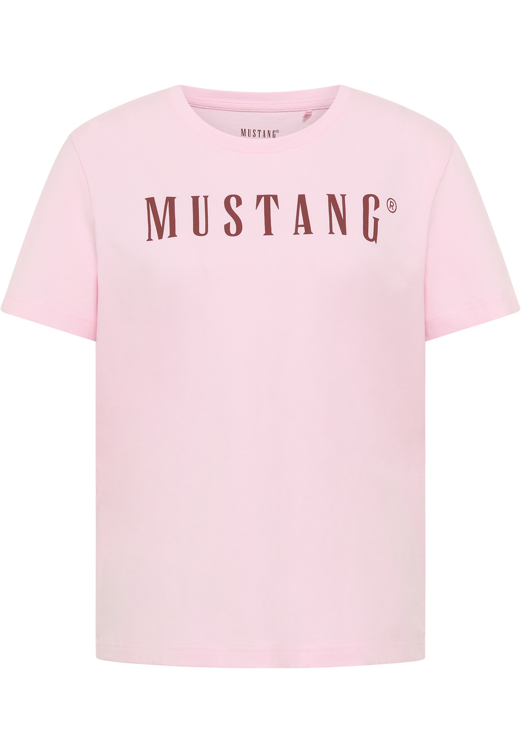 T-Shirt, Kurzarm, Rundhals, Rosa, MUSTANG Print