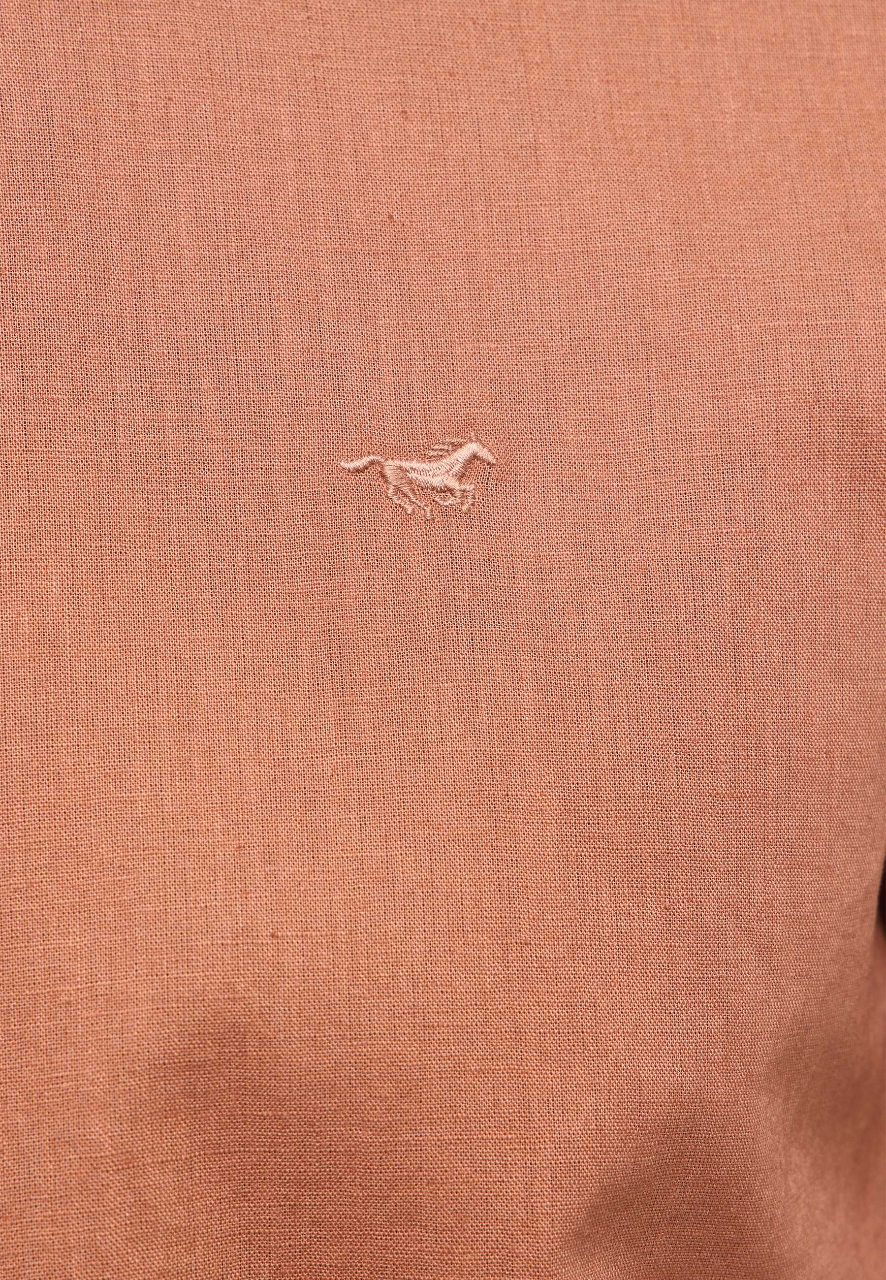 polohemd, pfirsichfarbe, kleines logo, gesticktes pferd, baumwollstoff