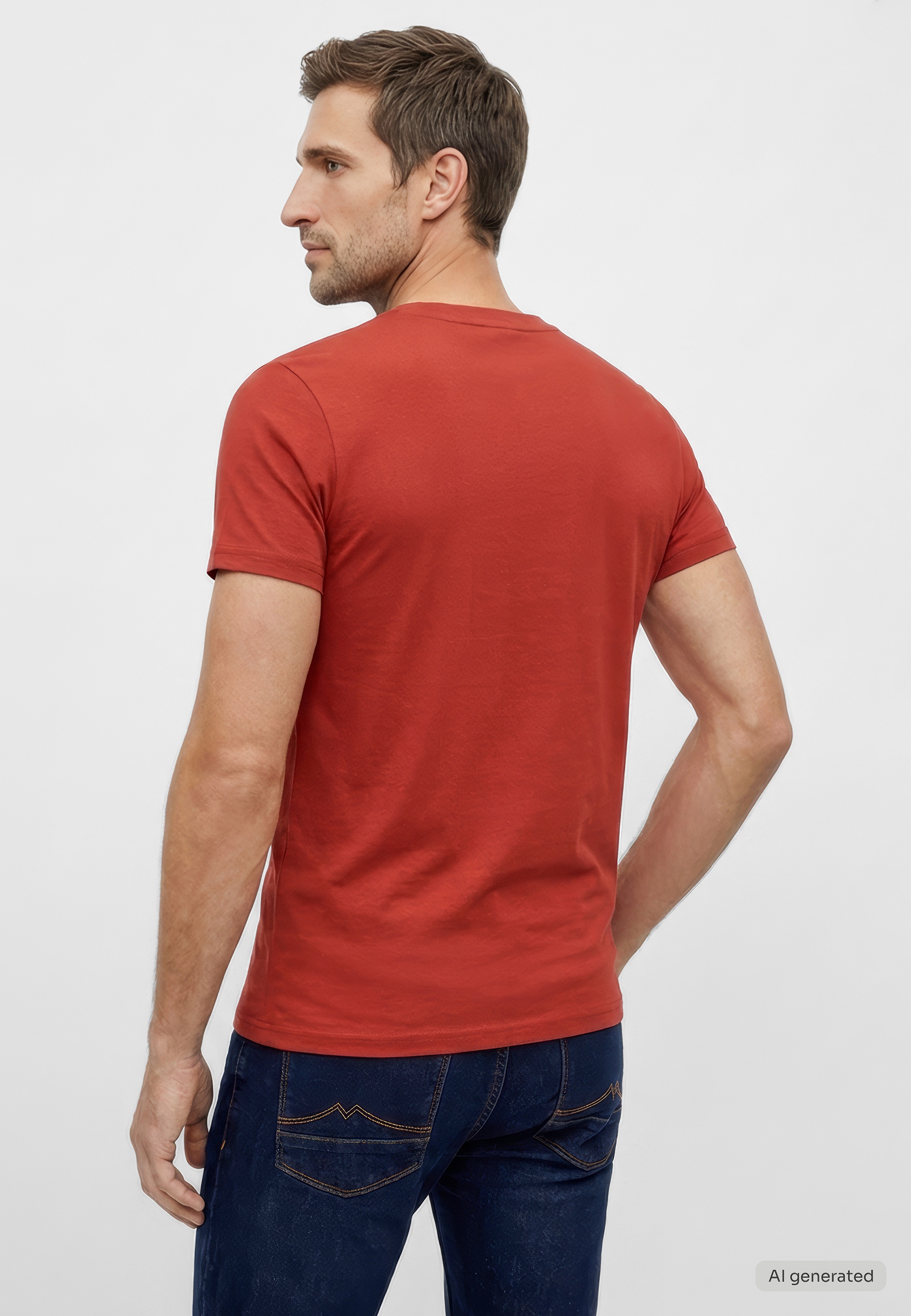 mit feiner Rippstruktur im Slim Fit