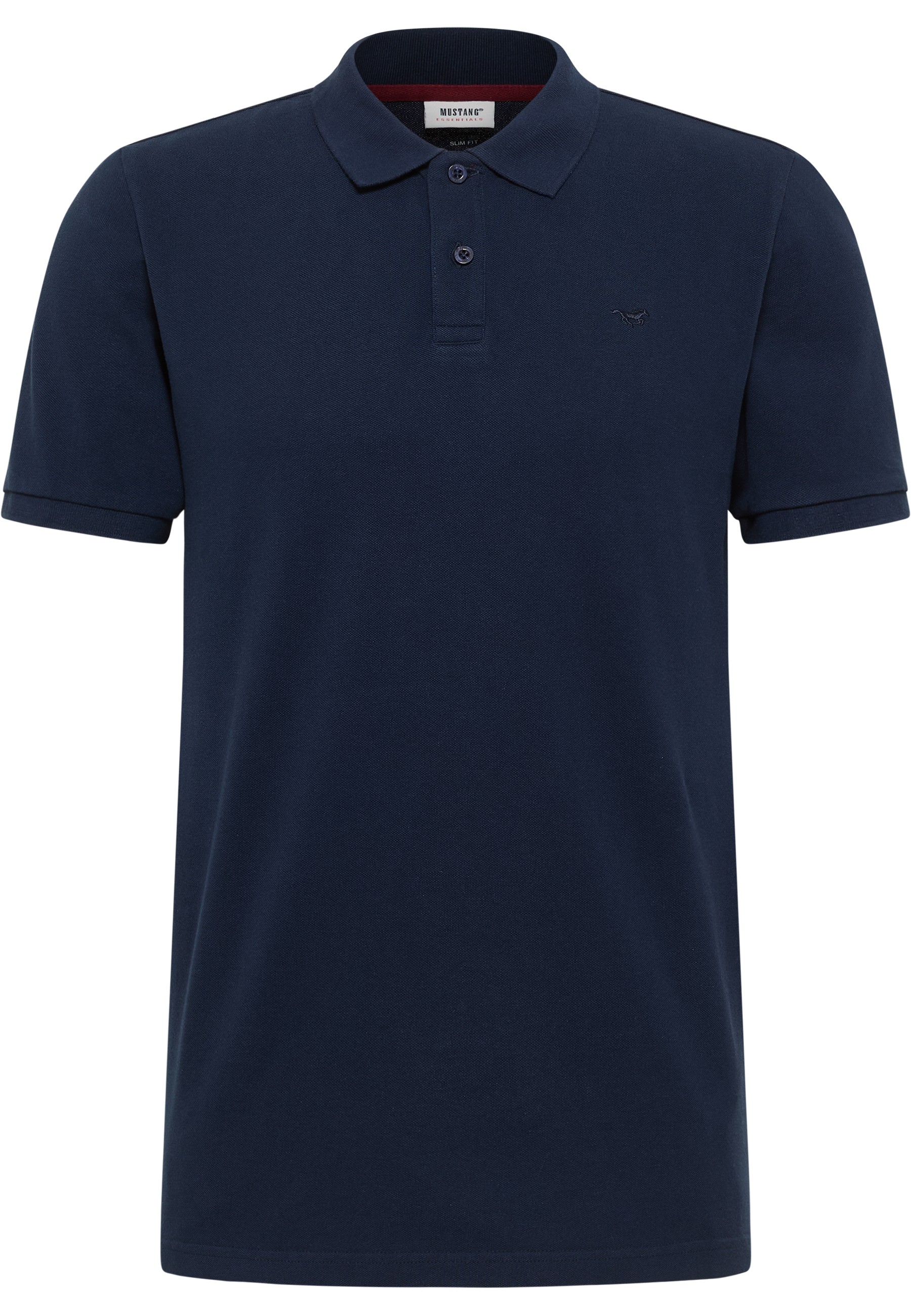 Polo-Shirt, Navy, Kurzarm, Kragen, Logo-Emblem