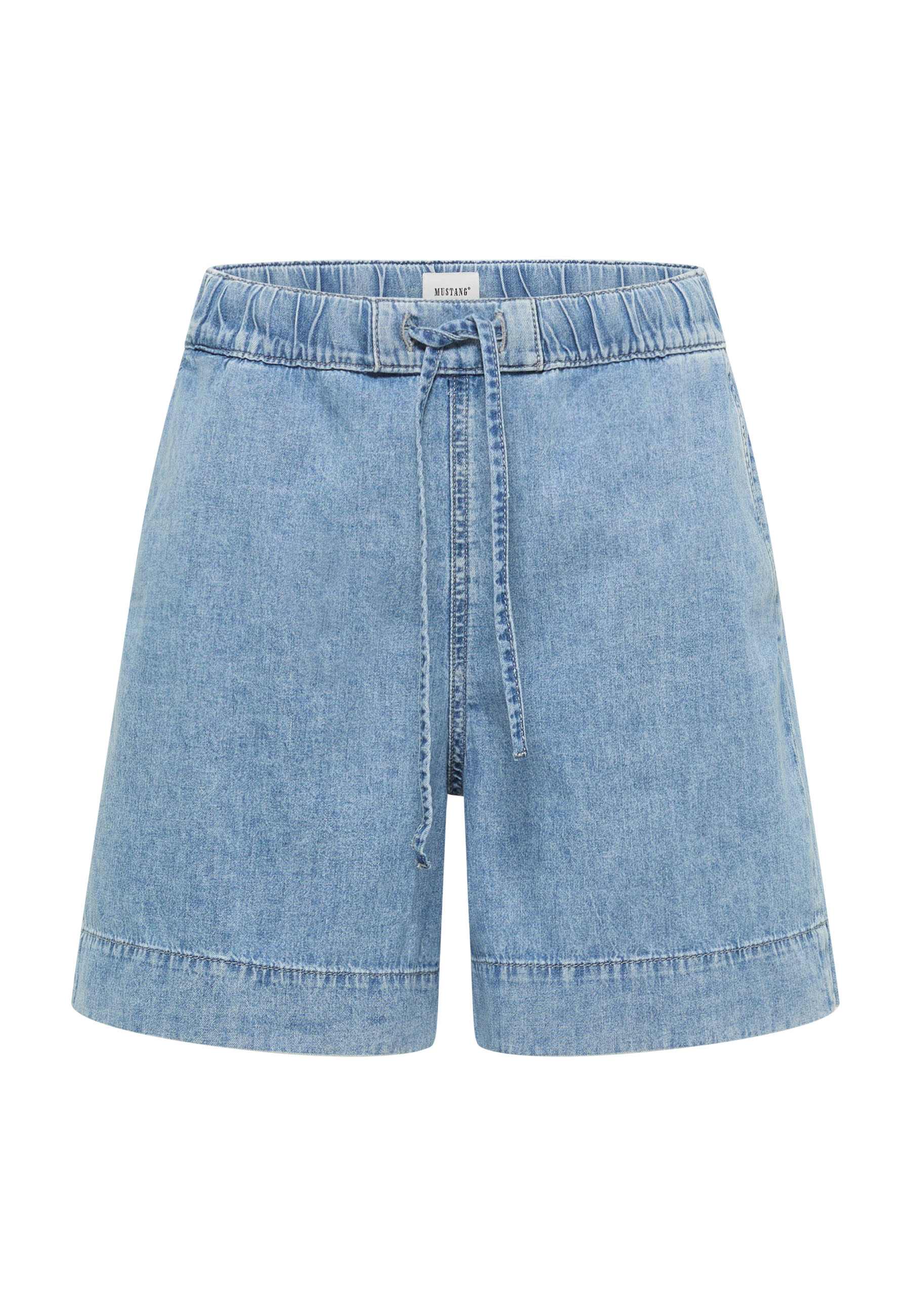 Jeansshorts, Denim, Metallischer Gürtel?, Knotentie, Light blue
