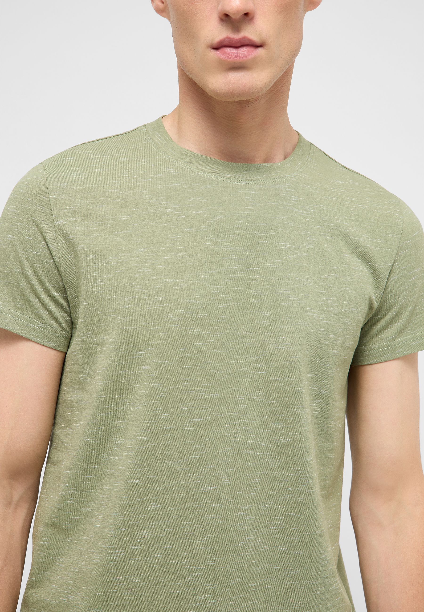 T-Shirt, Olive, Kurzarm, Rundhalsausschnitt, Hautfarbig