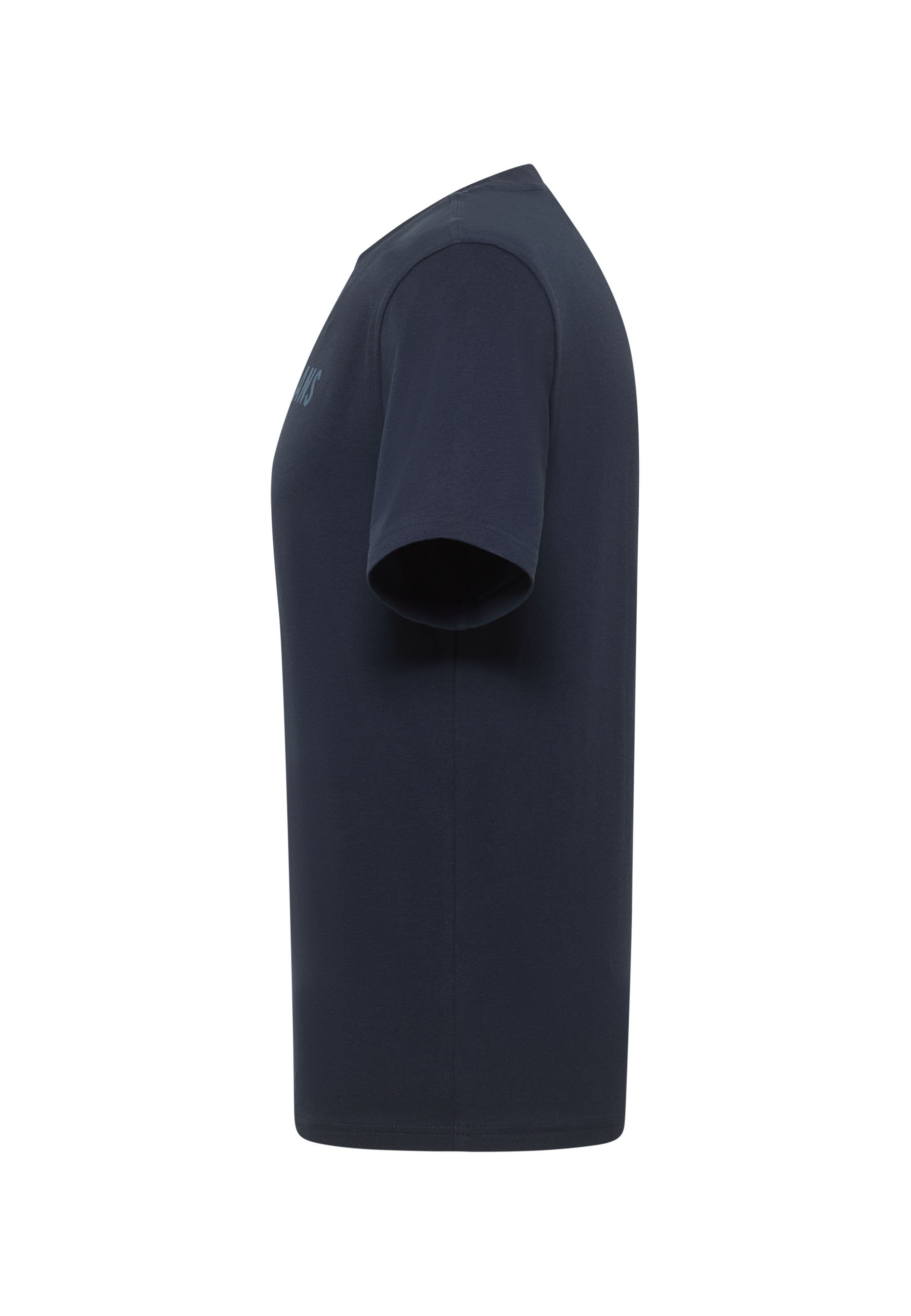 T-Shirt, Kurzarm, Navy, Unifarben, Hemd-Top-Style