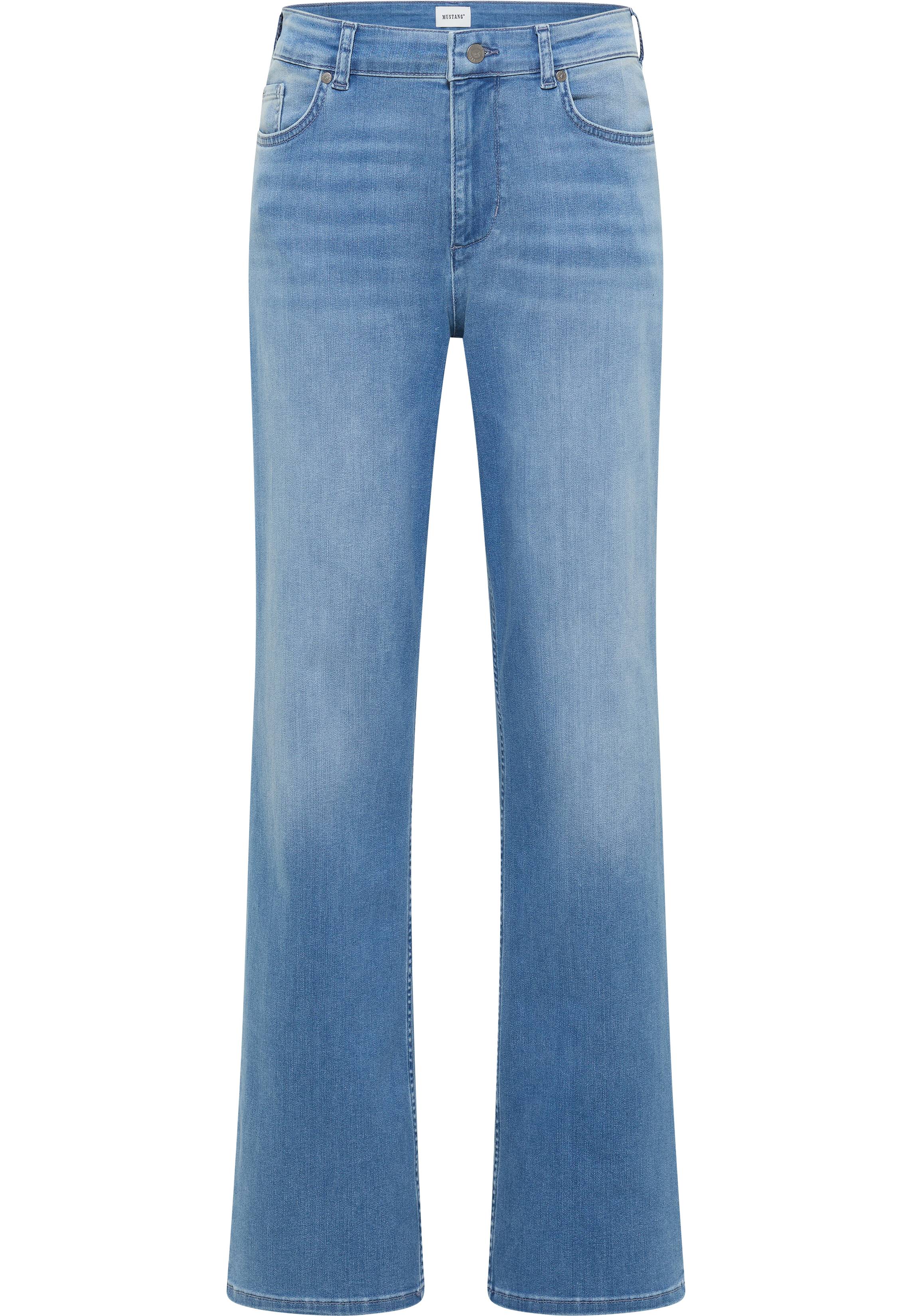 Mustang Damen Jeans Style Madison Wide, blau hell