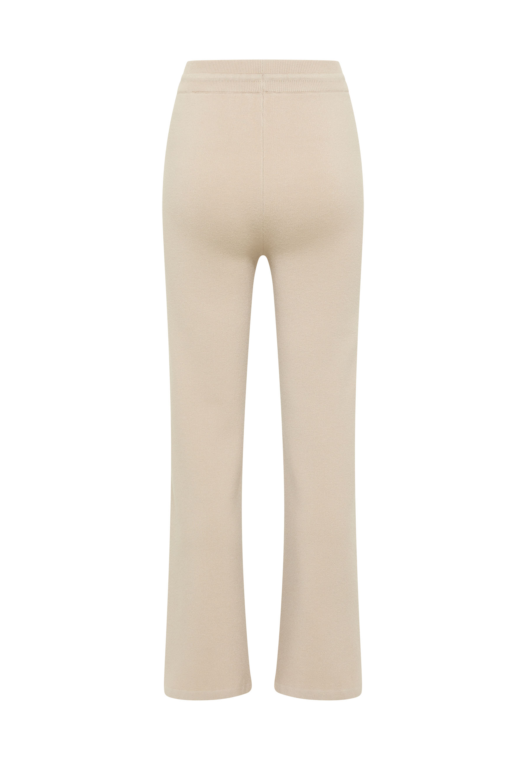 Hose, Beige, Kordelzug, weite Beine, elastisch