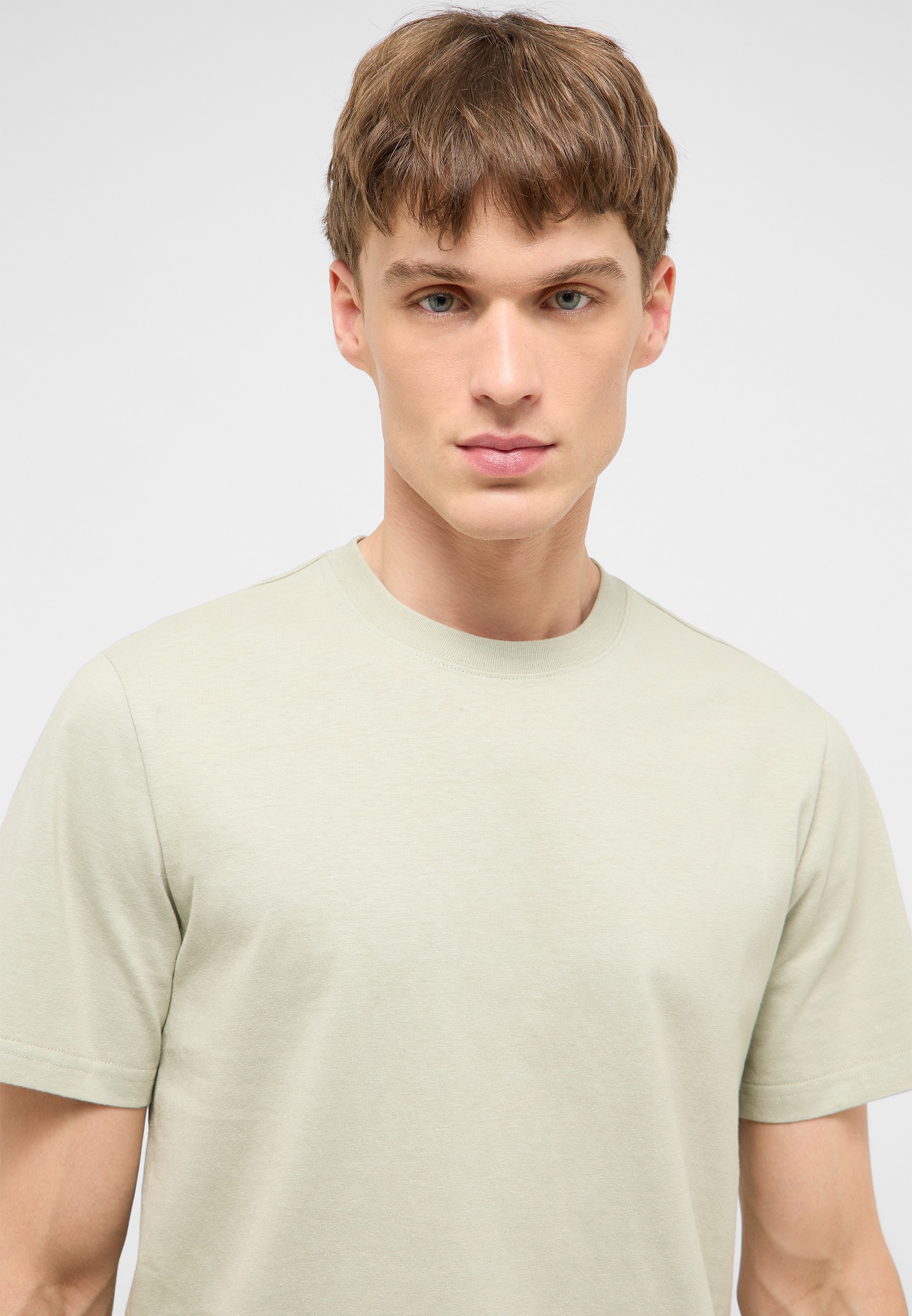 T-Shirt, Kleidung, Kurzarm, Beige, Unifarben