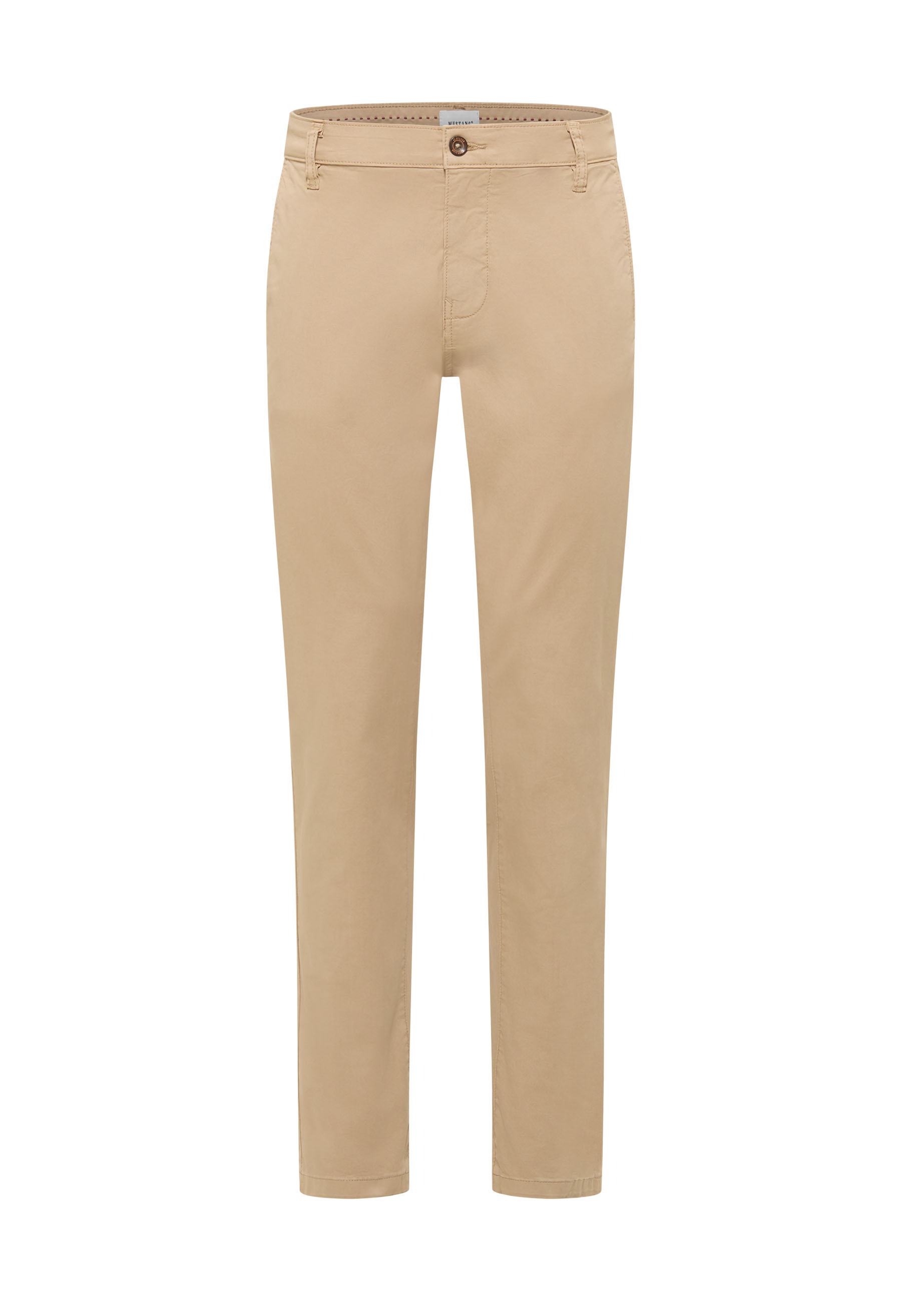 Hose, Chinos, Beige, Gürtelverschluss, Klarer Schnitt