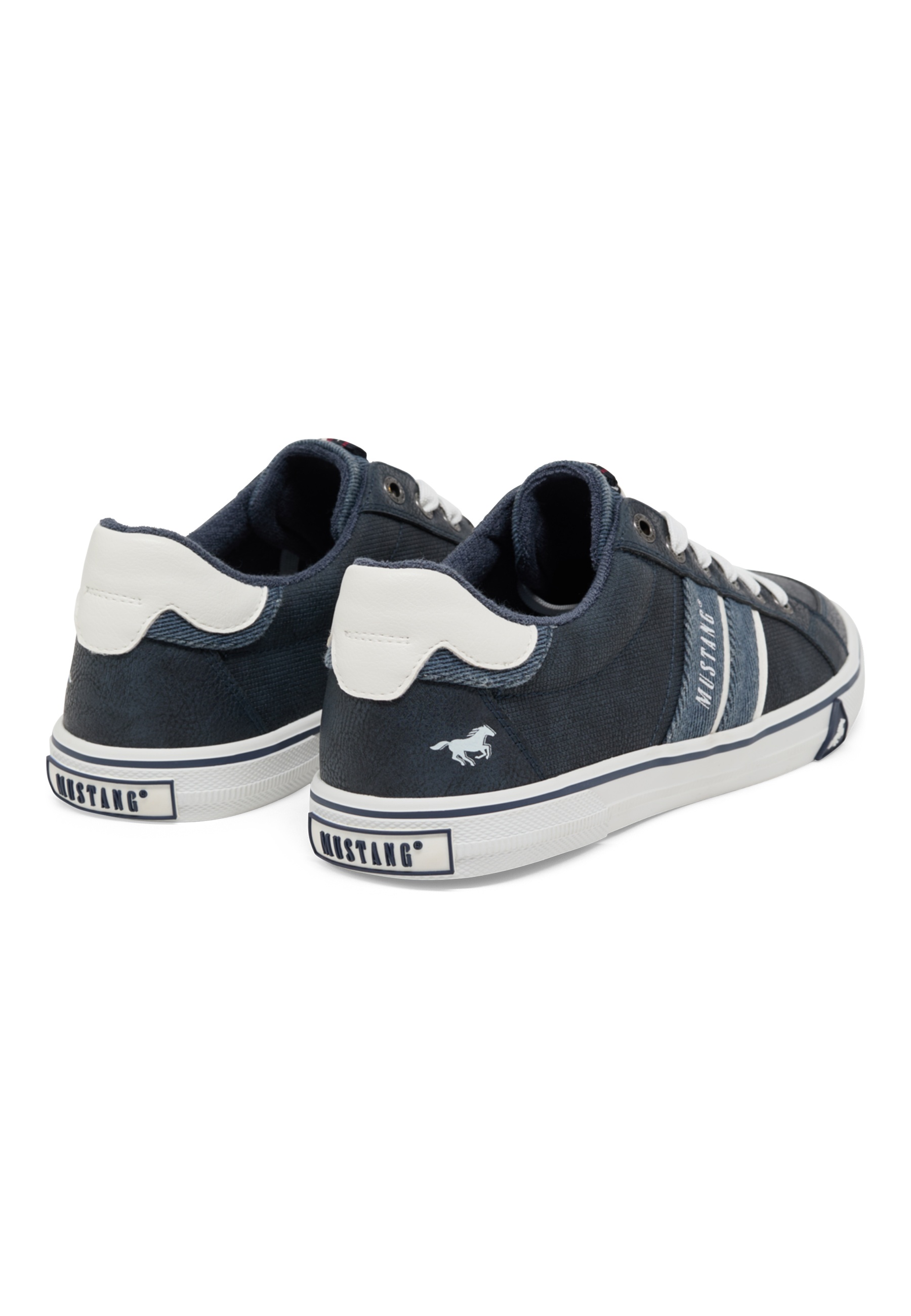 Sneaker, Blue, Canvas, Low-Cut, Mustang logo