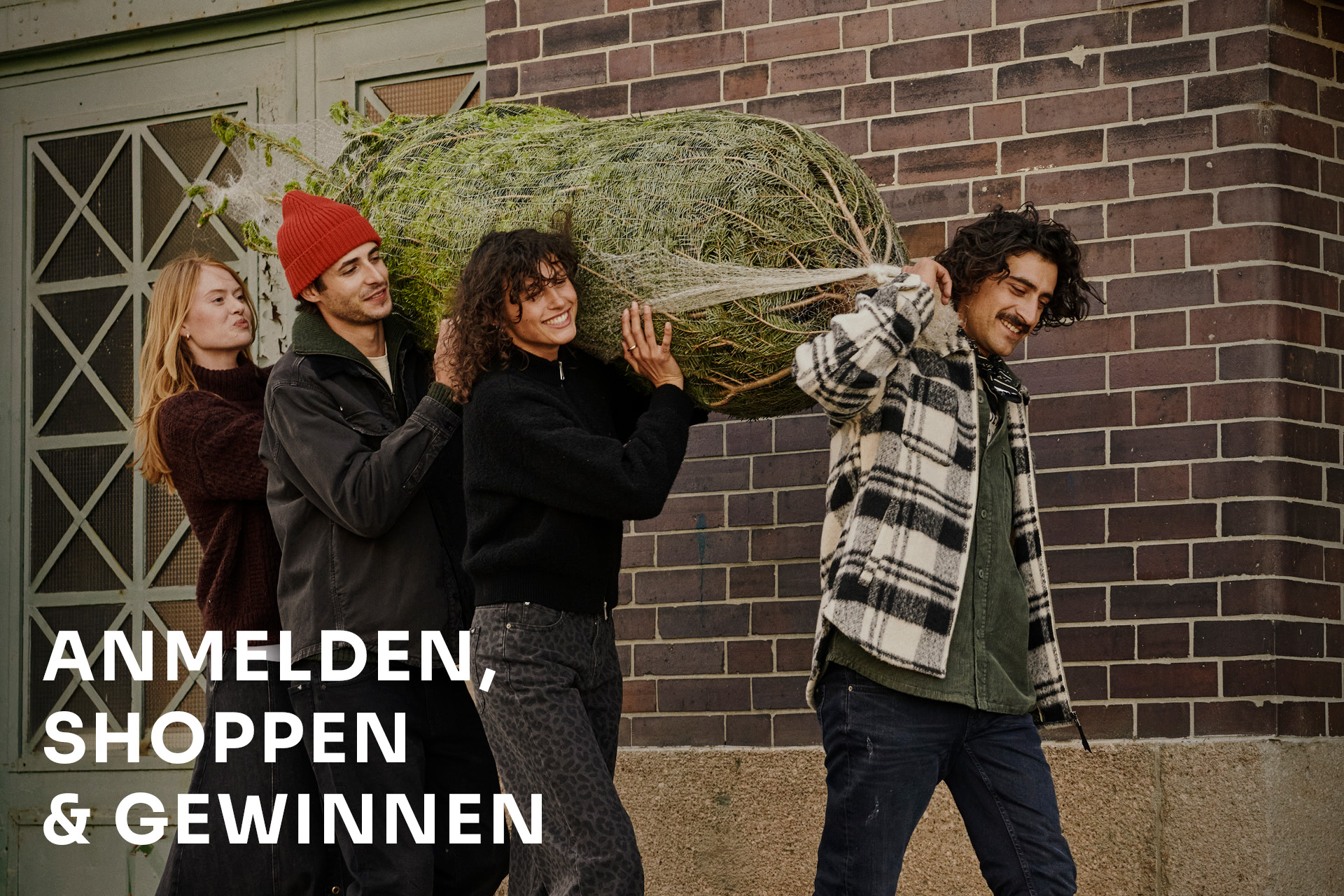 Backstein, Fotografie, Hosen, Mantel, Person