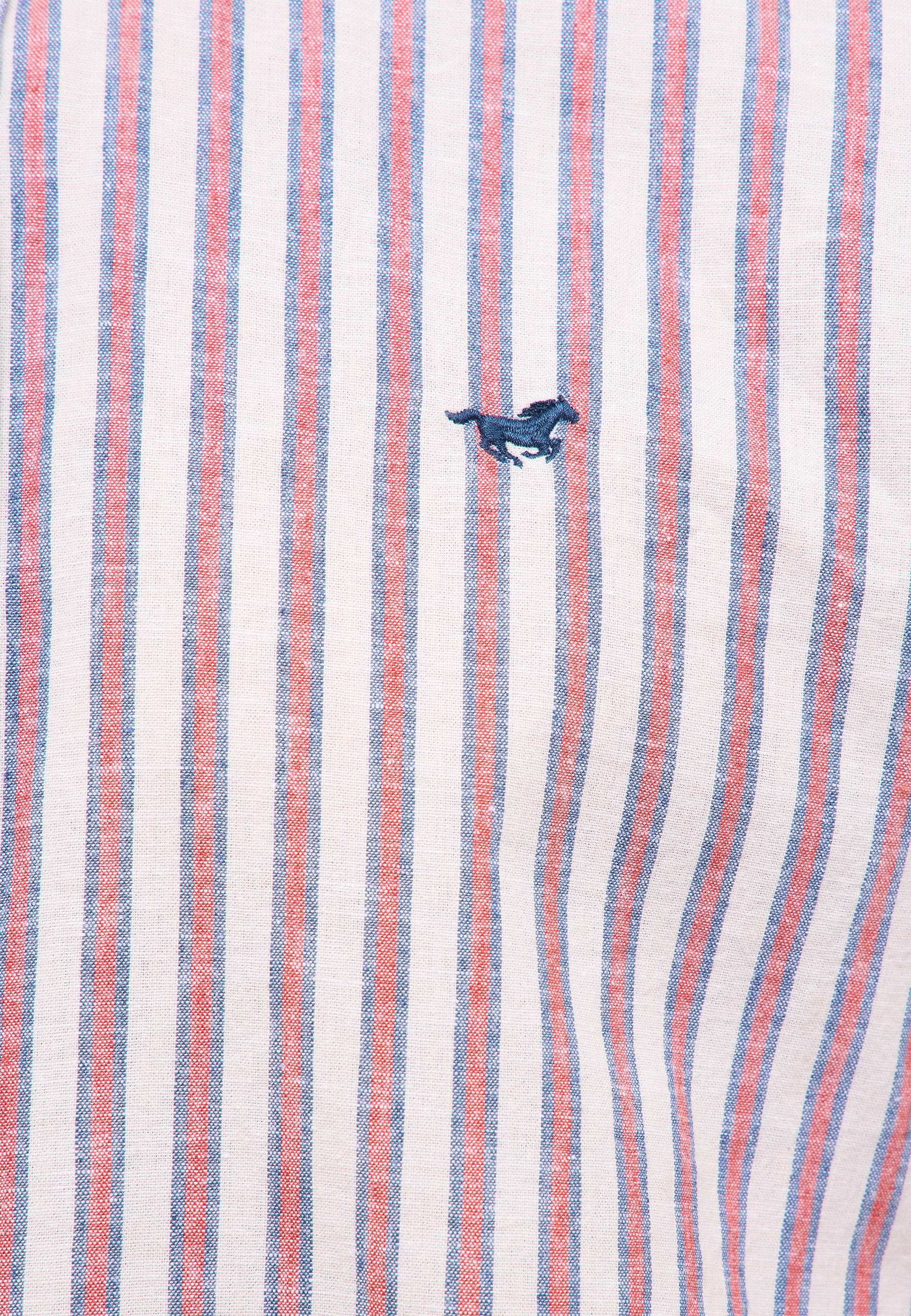 shirt, striped, linen, blue, red
