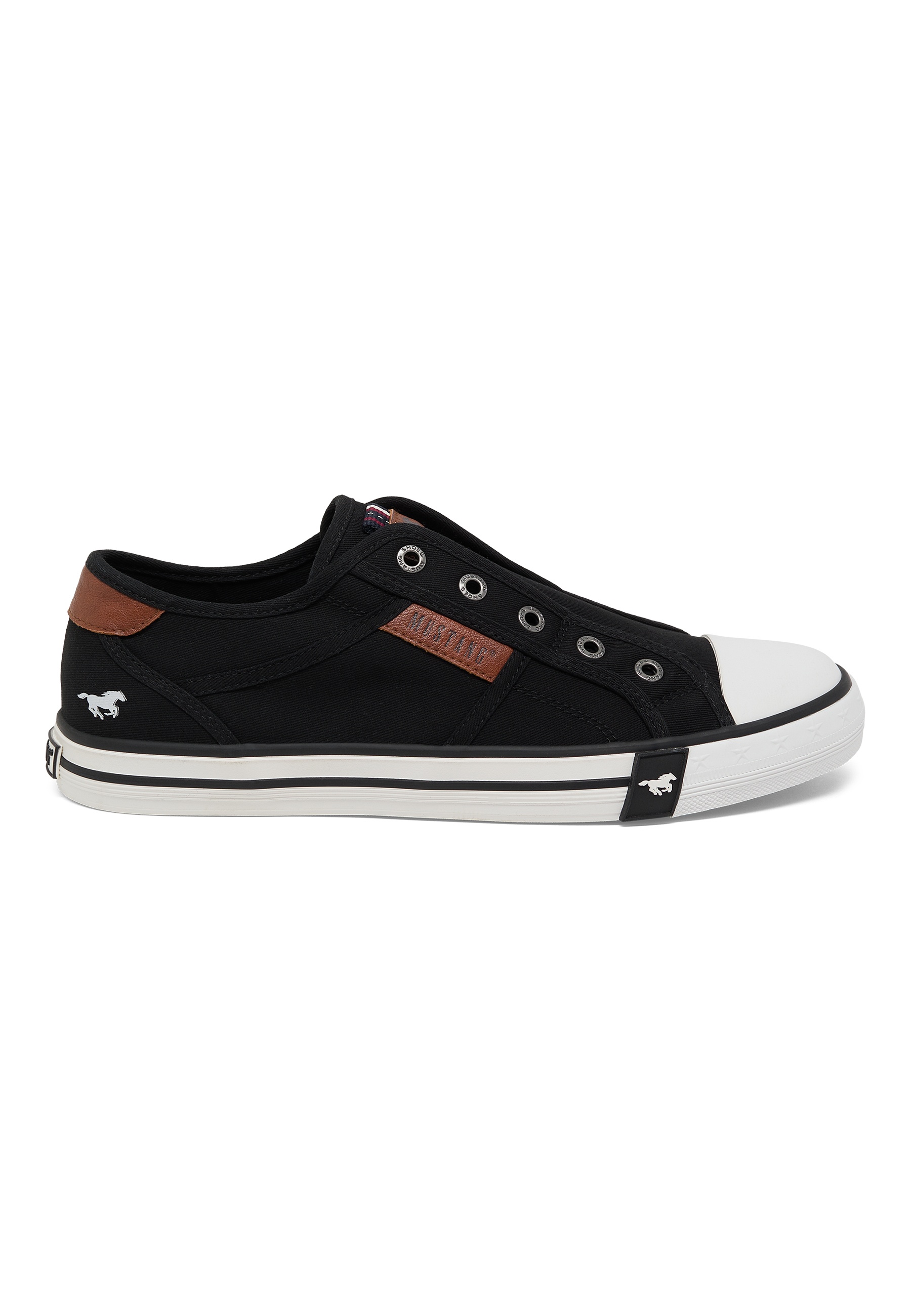Sneaker, Low-cut, Canvas, Schwarz, Gummisohle