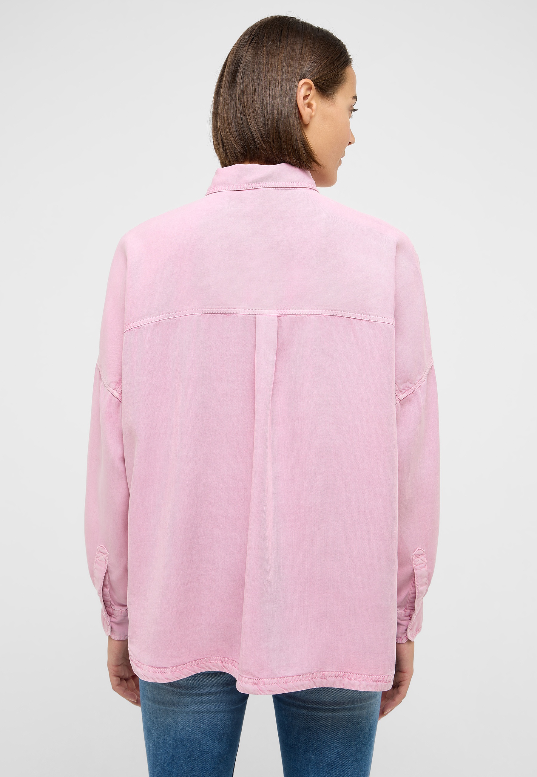 Mantel, Langarm, Bluse, Laborkittel, Jeanshose