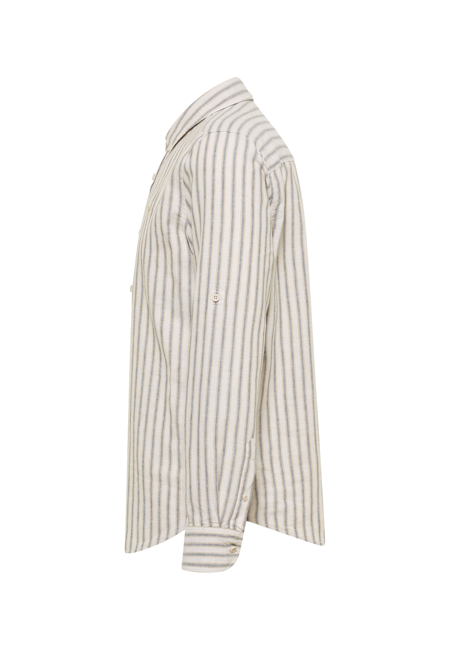 Hemd, Streifen, Langarm, Button-Down, Baumwolle