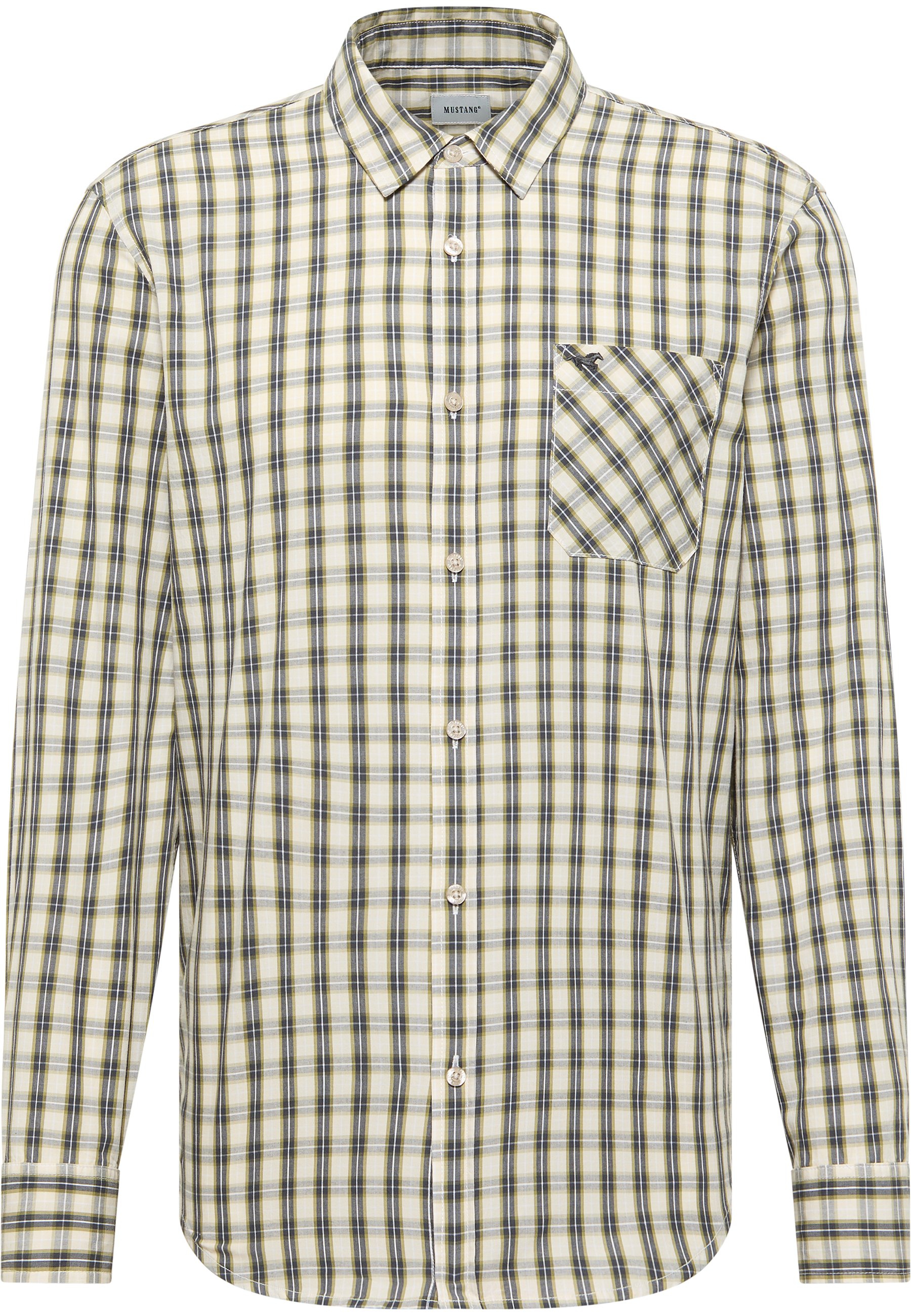 Mustang Herren Langarmhemd Style Chester, bunt