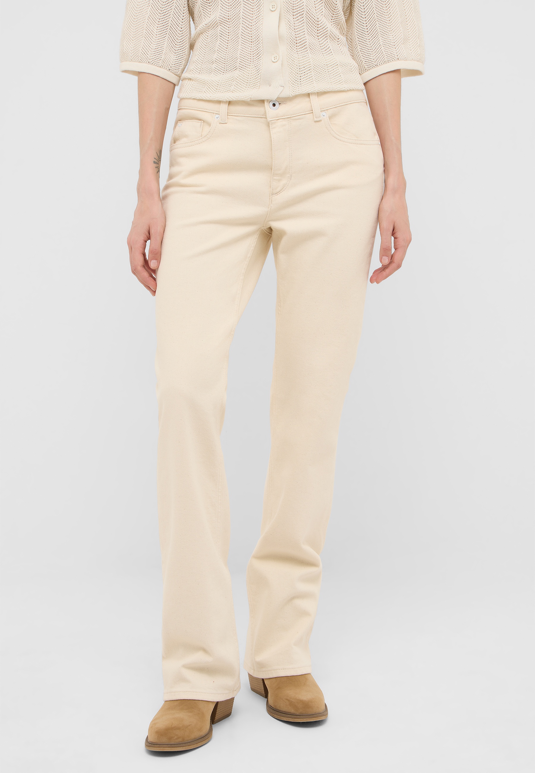 hose, beige, jeans, straight, mid-rise