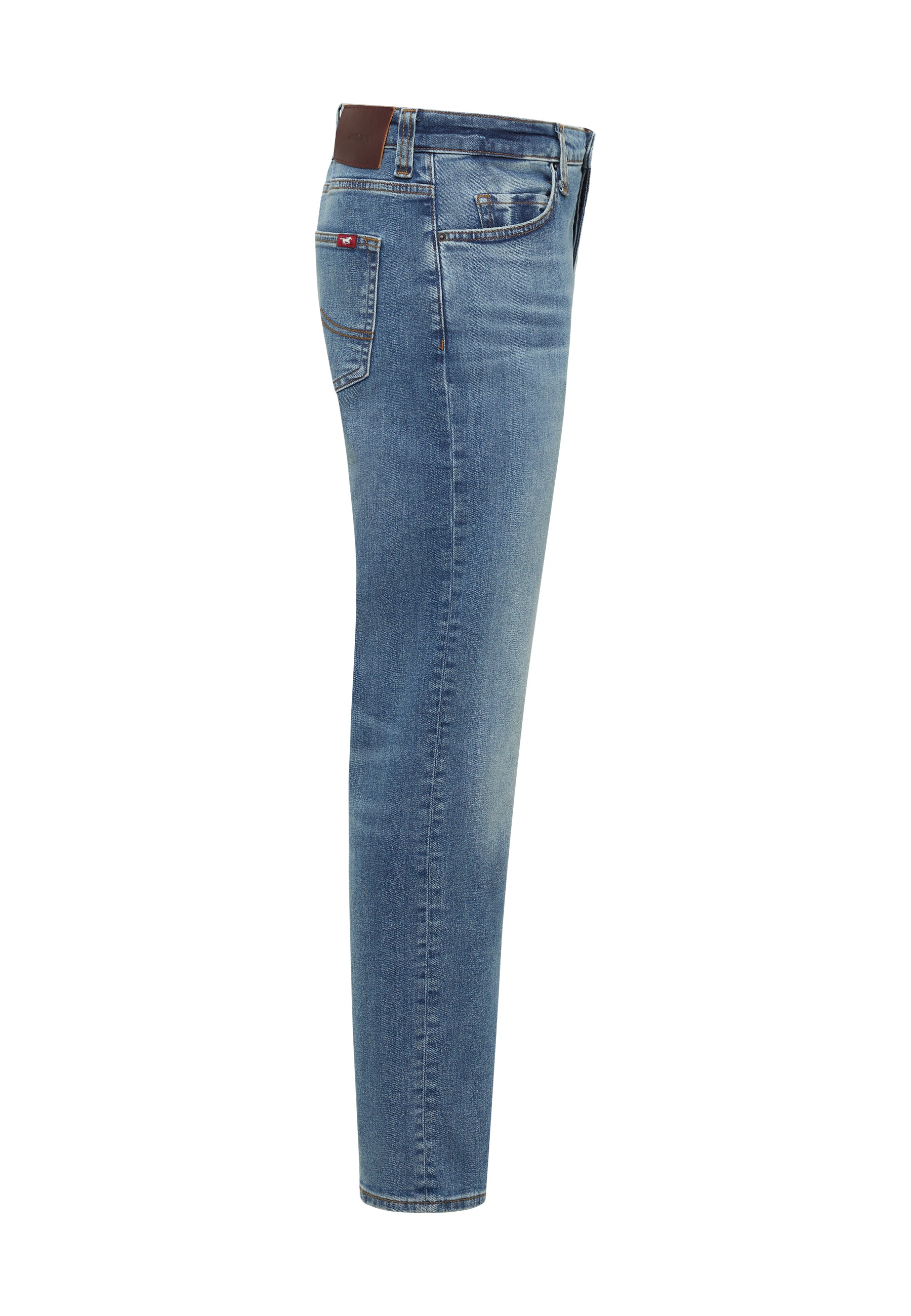 Jeans, Blue, Denim, Straight leg, Back pocket