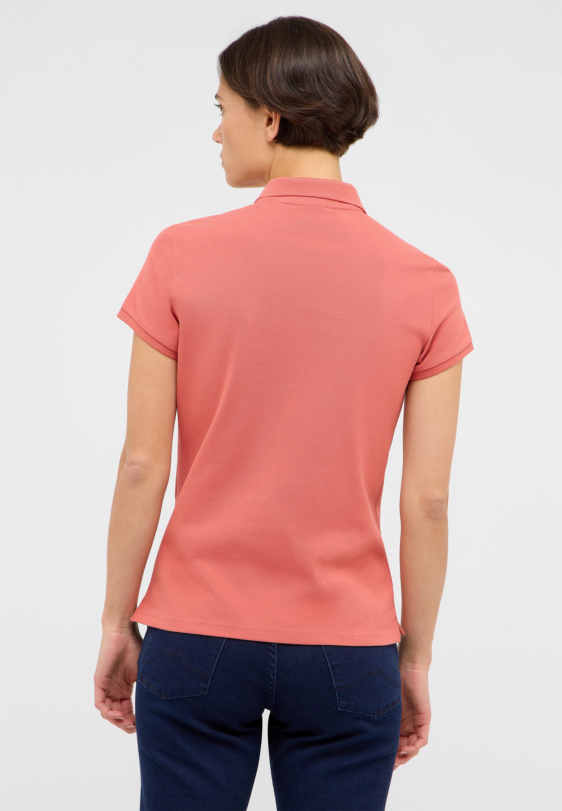 Polo, Kurze Ärmel, Pink, Hemd, Rückenansicht