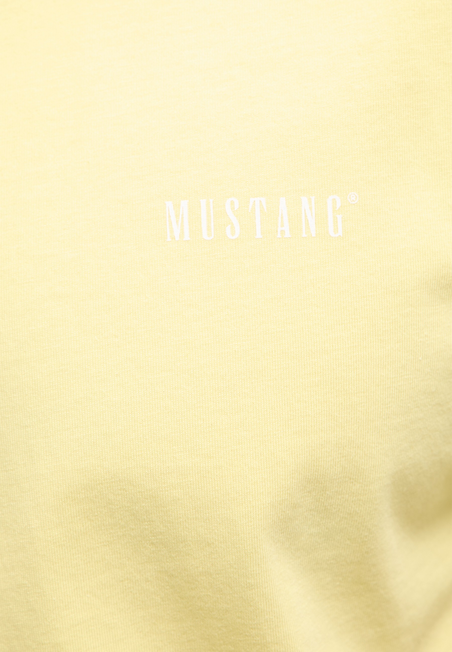 mustang, t-shirt, logo, gelb, stoff
