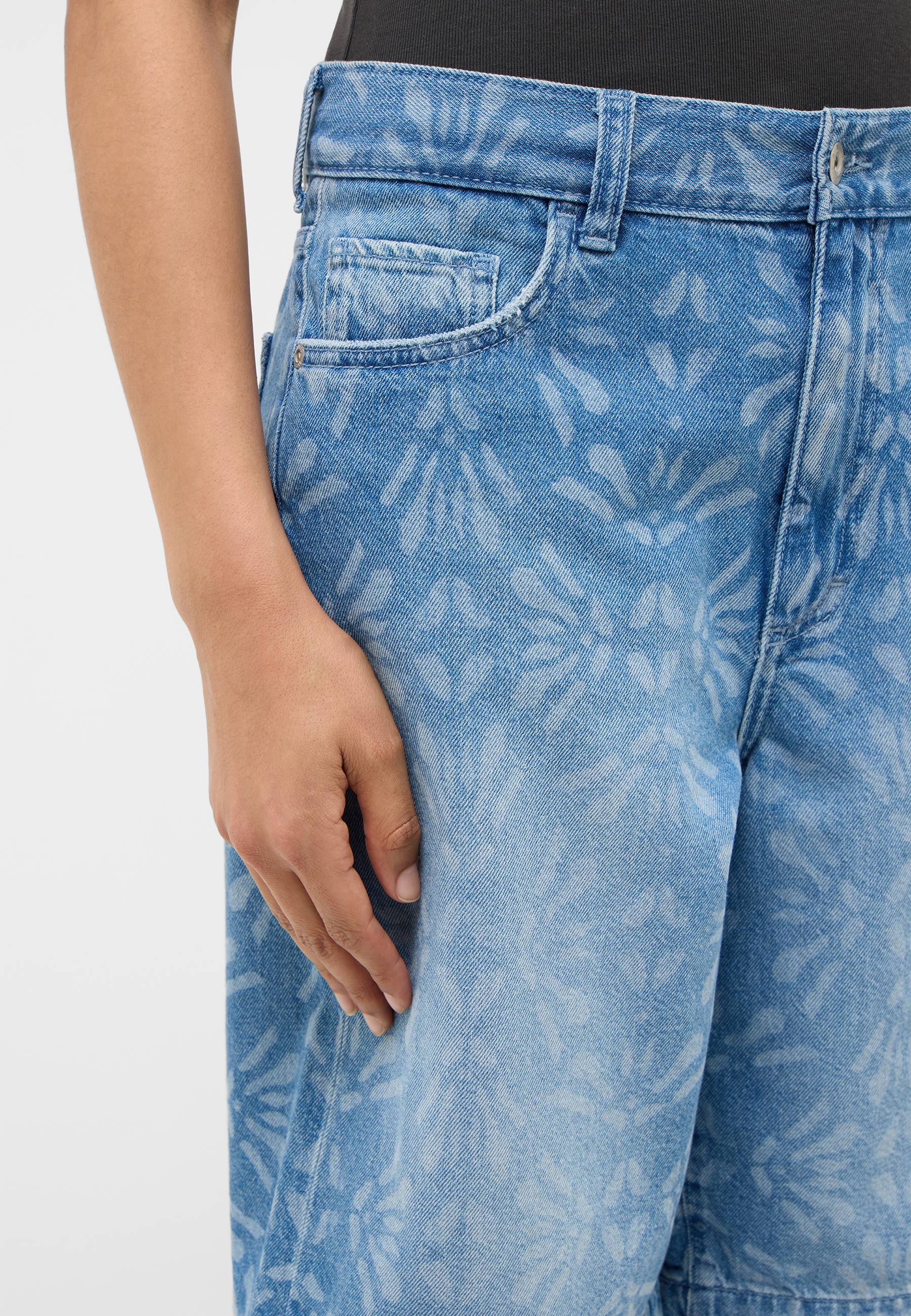 Jeans, Jeanshose, Denim, Tie-dye, Hoher Bund