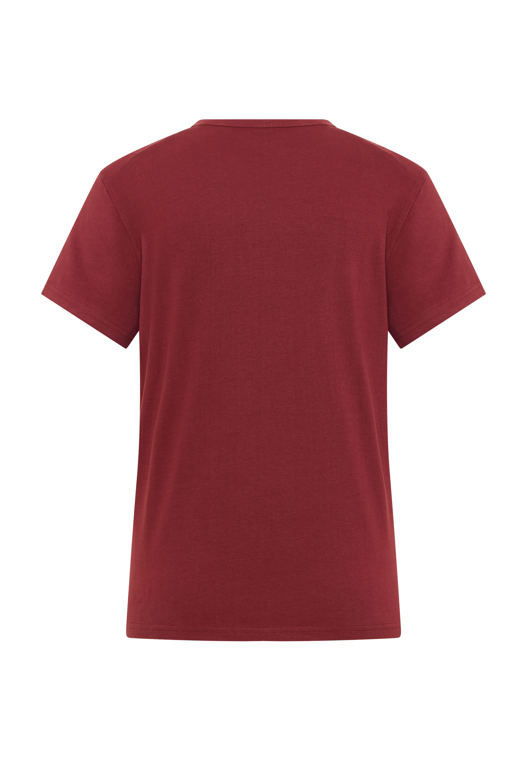 T-Shirt, Kurzarm, Uni, Rot, Baumwolle