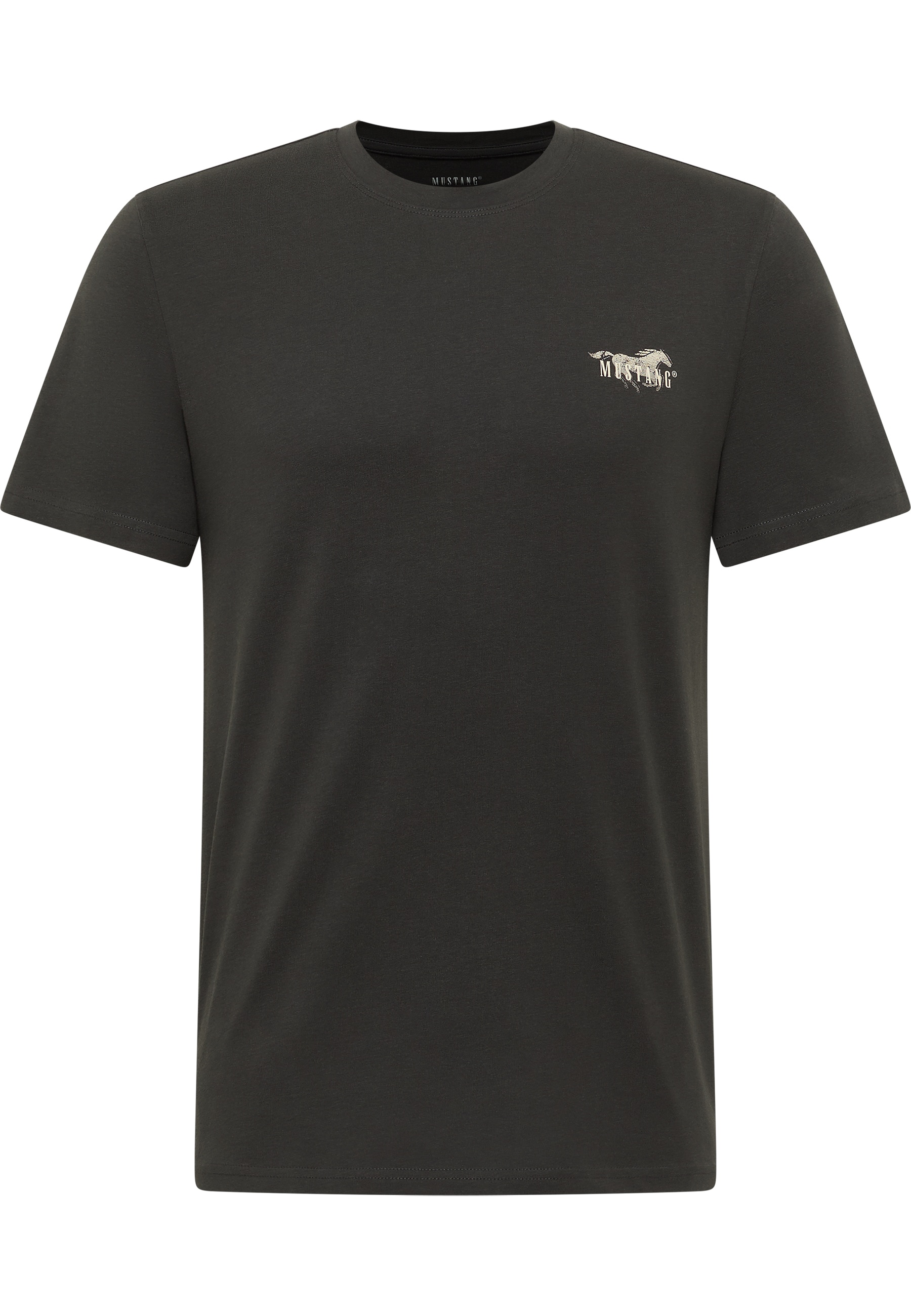 Logo-Print, Plain-Tee, Short-Sleeve, Dark-Grey, Cotton-Sweatshirt?